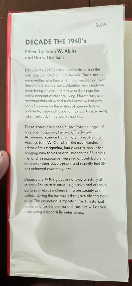 Decade 1940s, edited by Brian W. Aldiss & Harry Harrison – HC w/DJ 1978