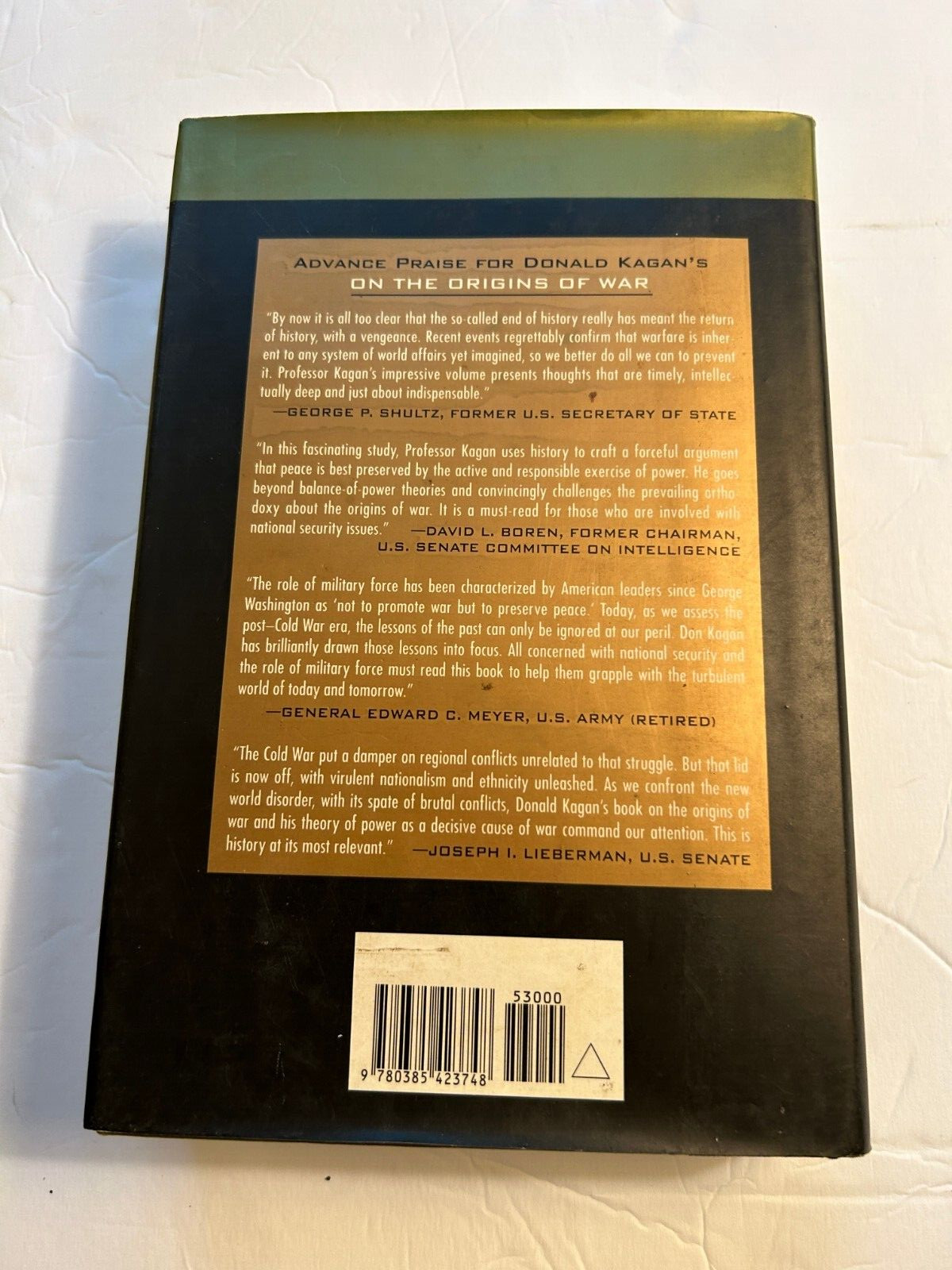 Donald Kagan 1995 1st Ed. Brand New On The Origins of War/ Preservation of Peace