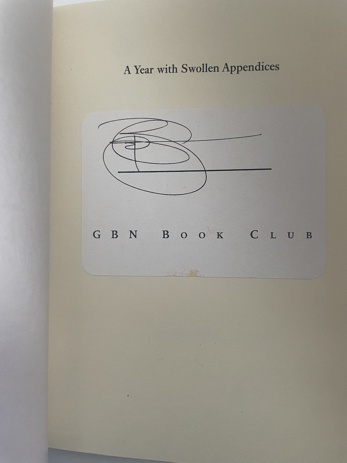 Brian Eno SIGNED A Year With Swollen Appendices ENO’S DIARY 1st Print 1996