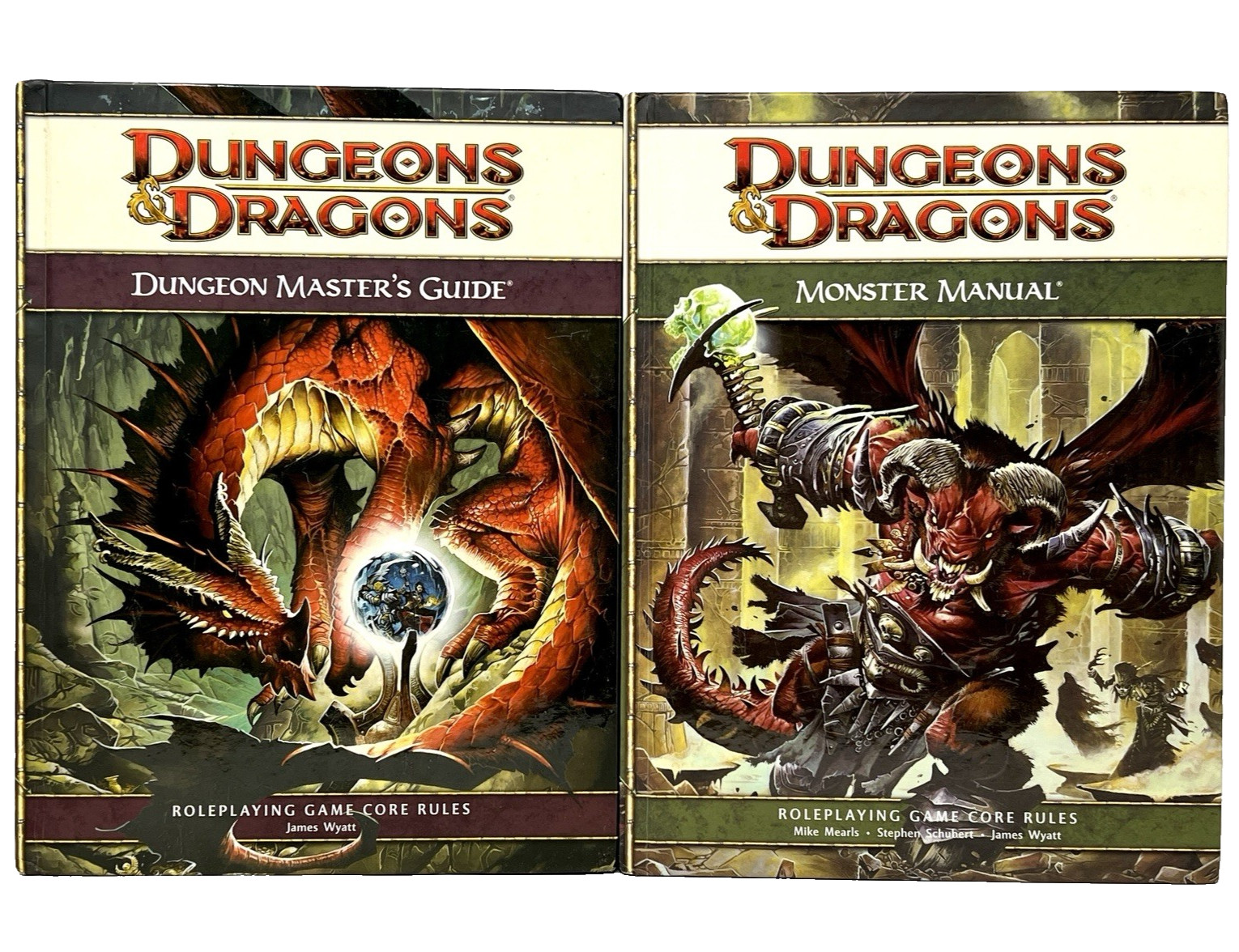 Dungeons & Dragons Master’s Guide & Monster Manual 4th Edition Hardcover Lot