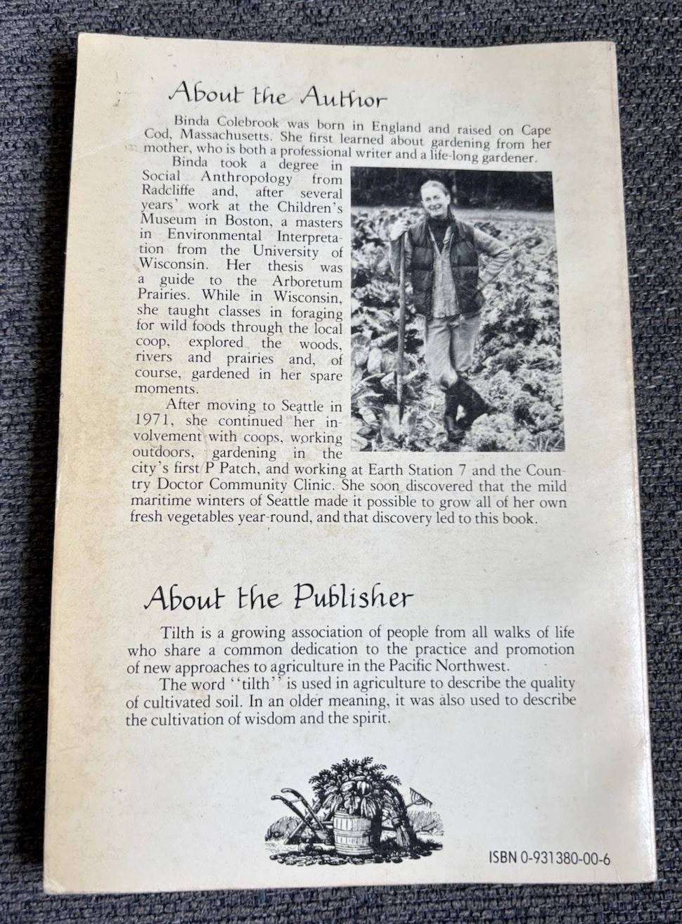 Winter Gardening In Maritime Northwest Binds Colebook 1977 Book Outdoor Garden