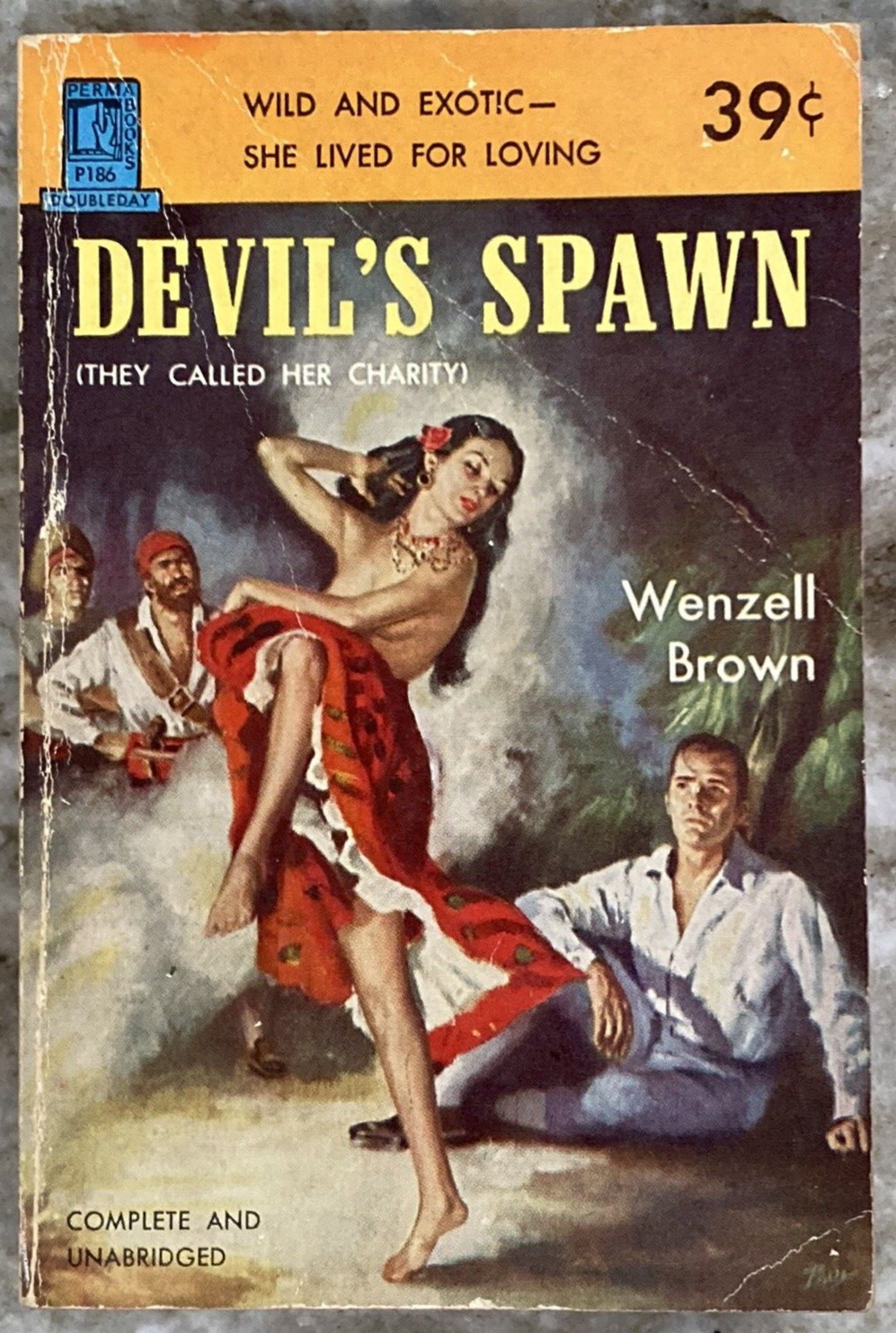 DEVIL’S SPAWN Wenzell Brown 1952 Permabooks Paperback Book Pulp Lust Drama A759
