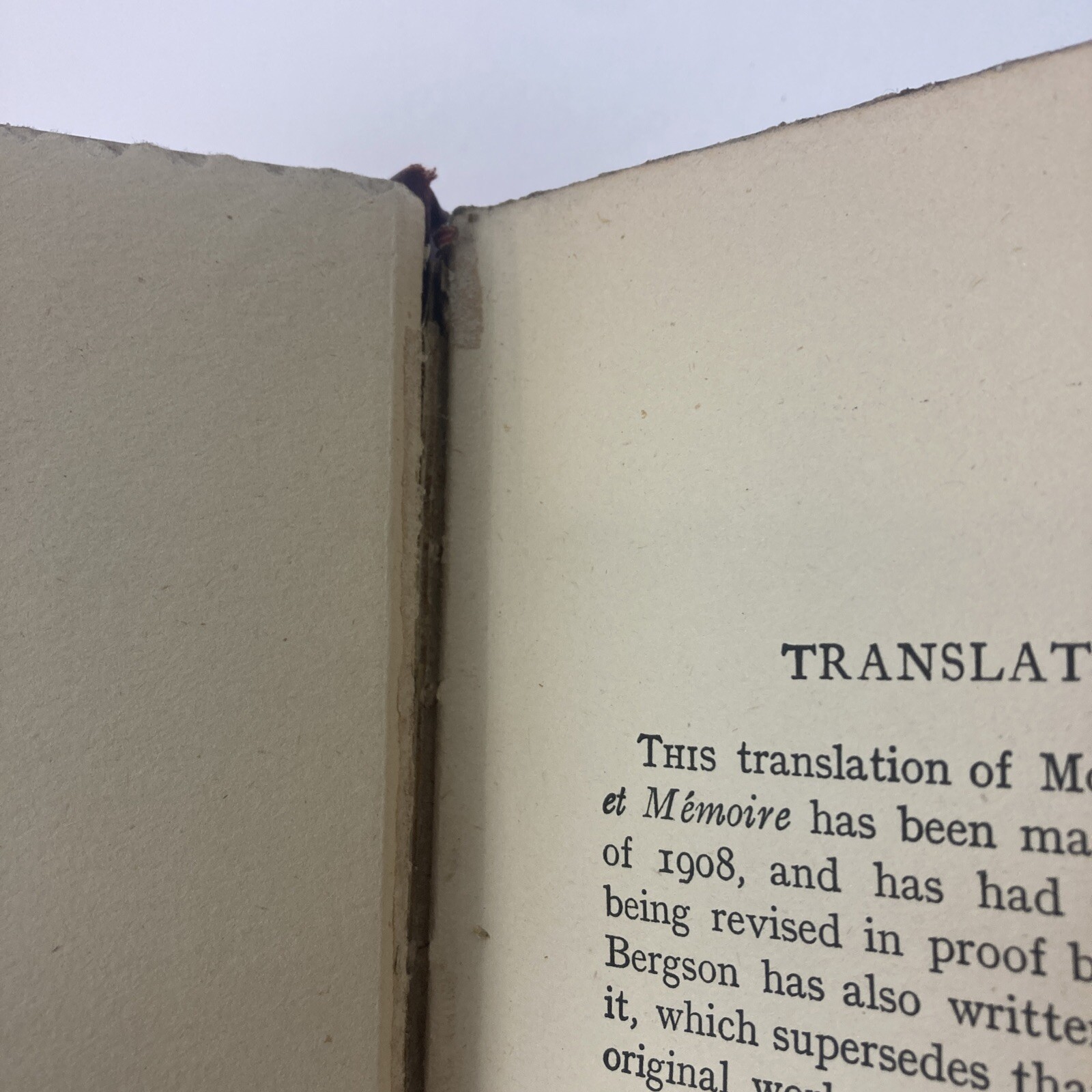 Matter and Memory Henri Bergson 1912 Reissue George Allen & Co.