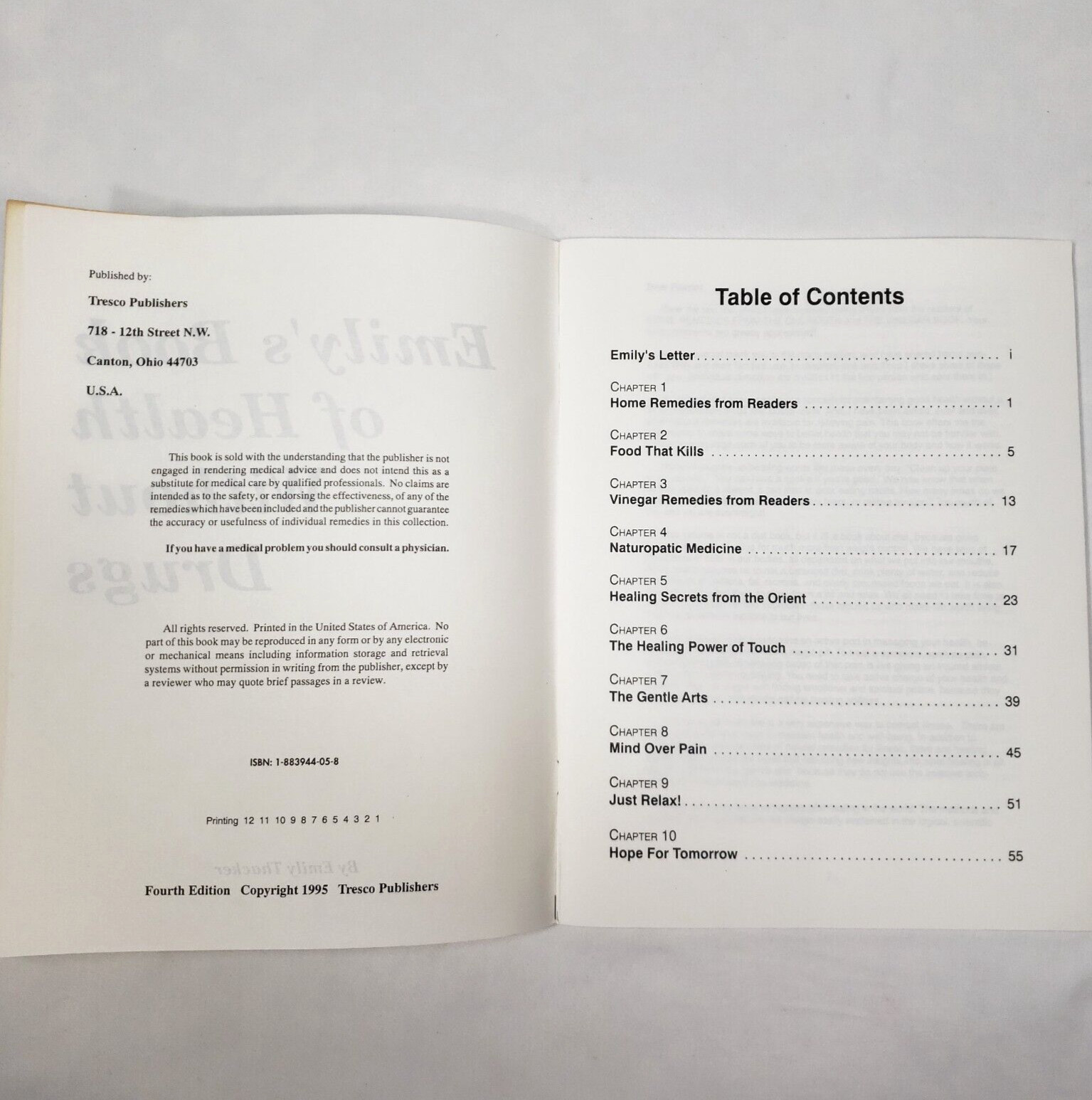 Emily Thacker Health Without Drugs Booklets Lot Vinegar Natural Remedies Cures