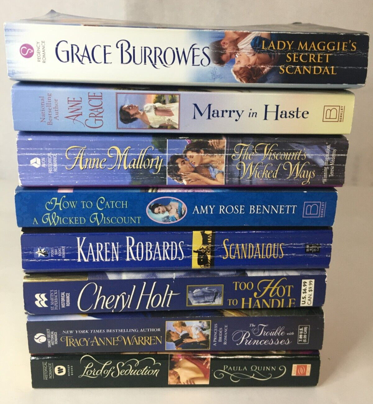 Lot of 8 REGENCY Historical Romance Paperback Books Lord Dukes Royalty Viscount