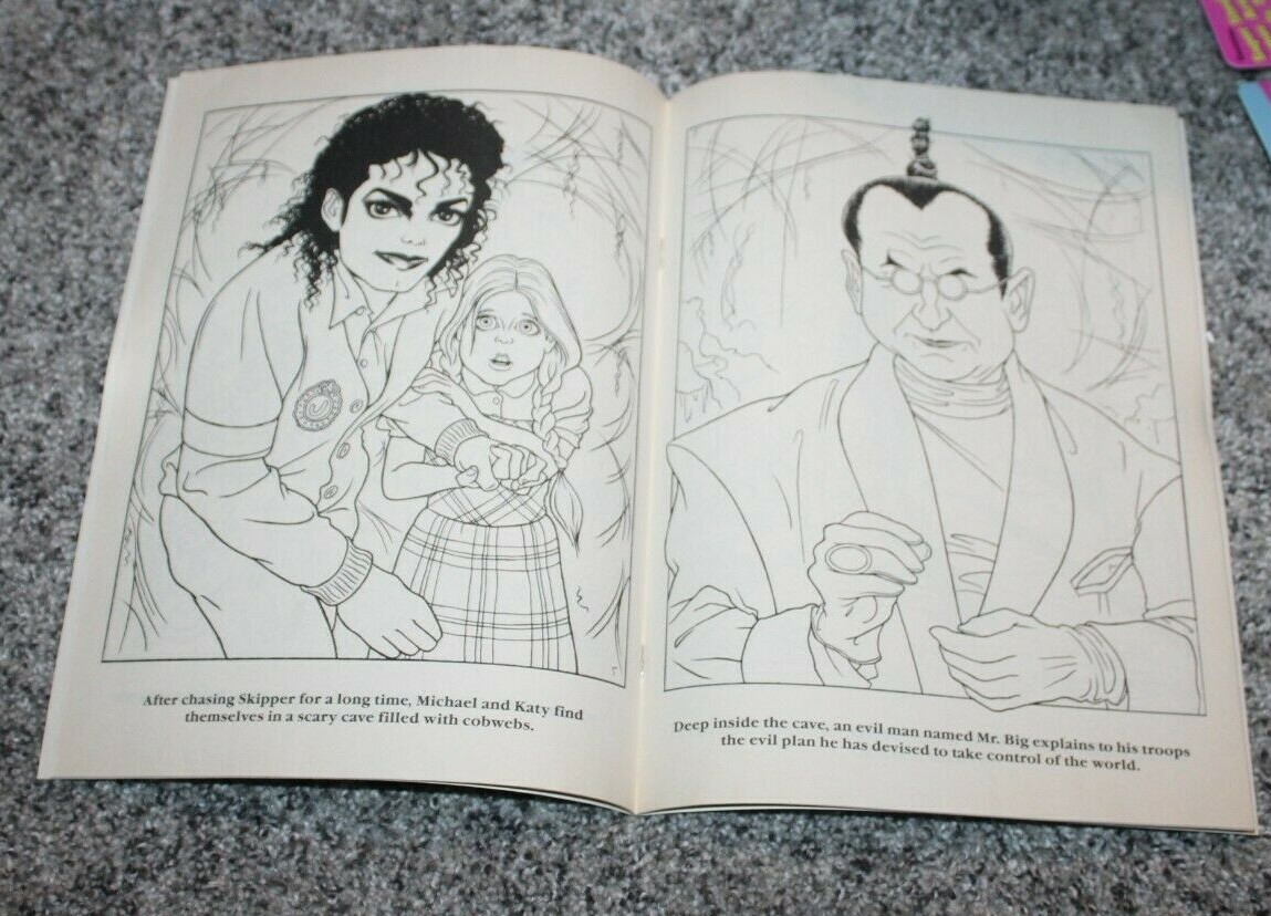 Michael Jackson Moonwalker 1988 Coloring Book (NOS)