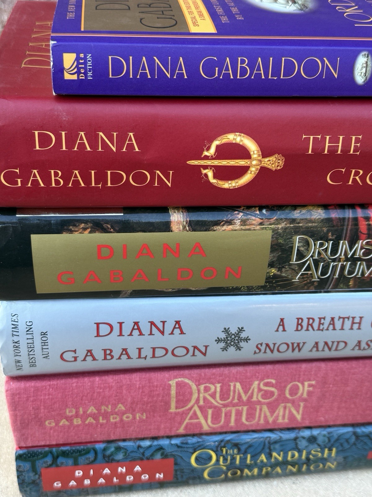 Diana Gabaldon Lot Of 6 Books 5 Hardcover & 1 Paperback – 2 Drums Of Autumn