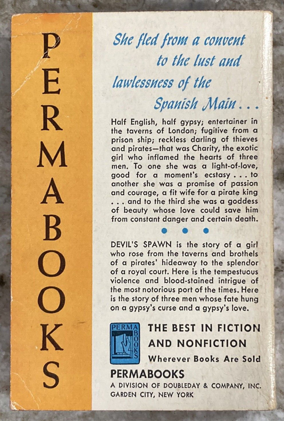 DEVIL’S SPAWN Wenzell Brown 1952 Permabooks Paperback Book Pulp Lust Drama A759