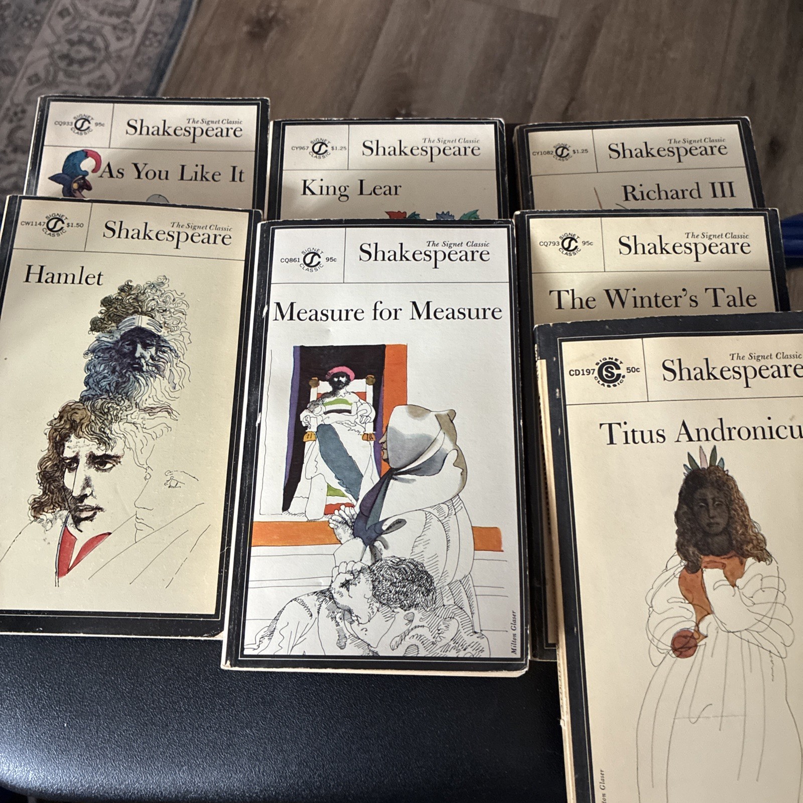 Shakespeare Signet Classic Book Lot of 7 Paperbacks ‘63 & ‘64