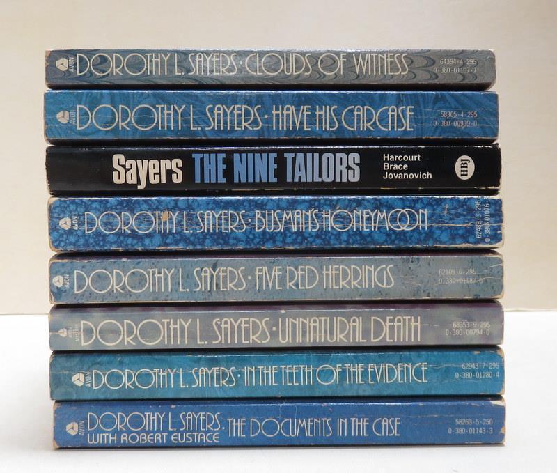 Lot of 8 Vintage Dorothy L. Sayers Paperback Lord Peter Wimsey Mystery Novels