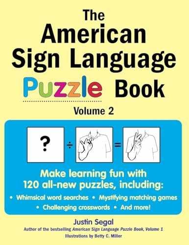 The American Sign Language Puzzle Book – Paperback, by Segal Justin – Very Good