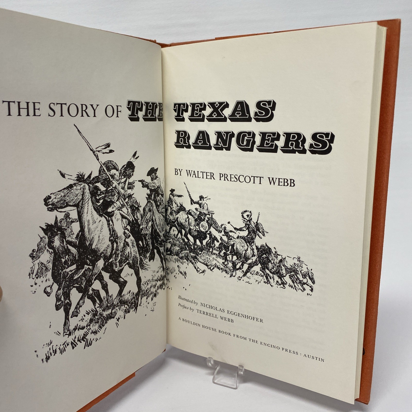 THE STORY OF THE TEXAS RANGERS By Walter Prescott Webb Second Ed Red F6