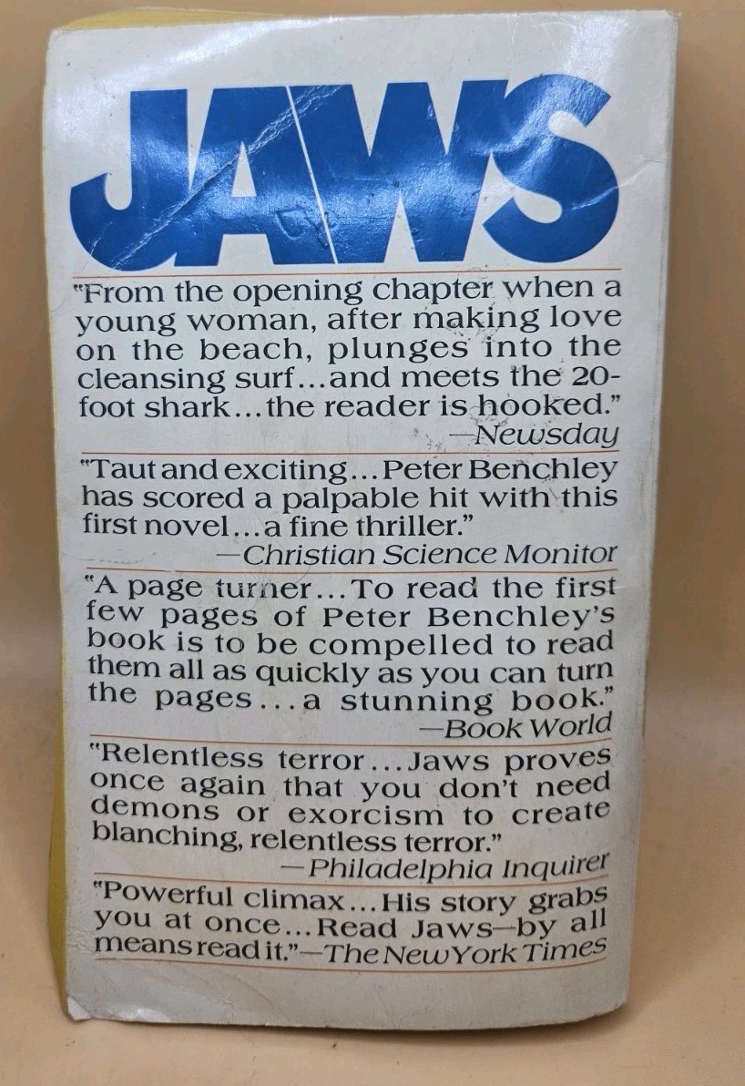 Peter Benchley JAWS 1975 21st Printing PB Bantam Books