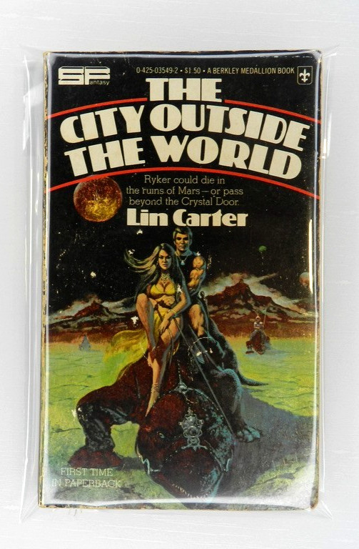 THE CITY OUTSIDE THE WORLD by Lin Carter (1977) Vintage Science Fiction Novel