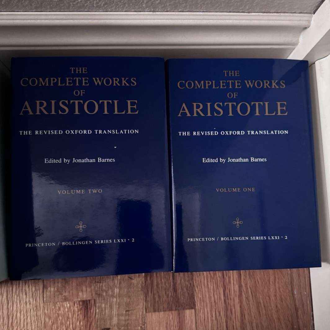 Complete Works of Aristotle Revised Oxford Translation Vol 1-2 HC Princeton