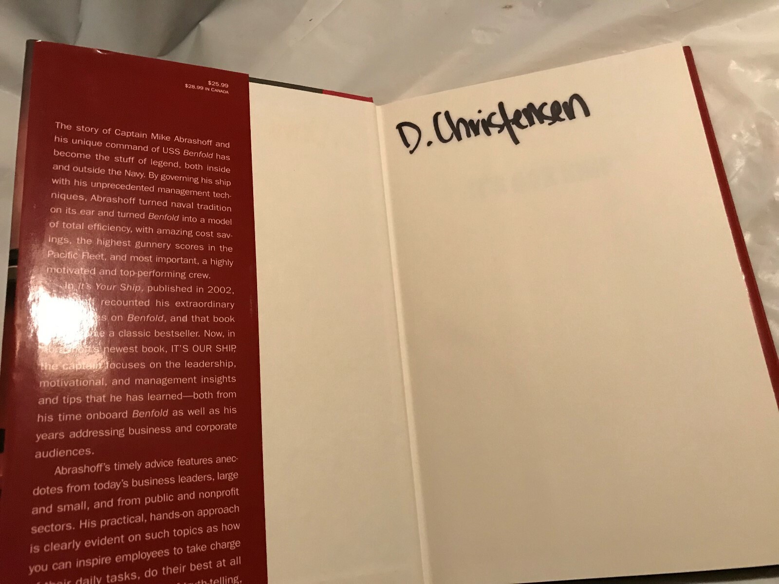 IT’S OUR SHIP Captain D. Michael Abrashoff 2008 First Edition 1st Printing