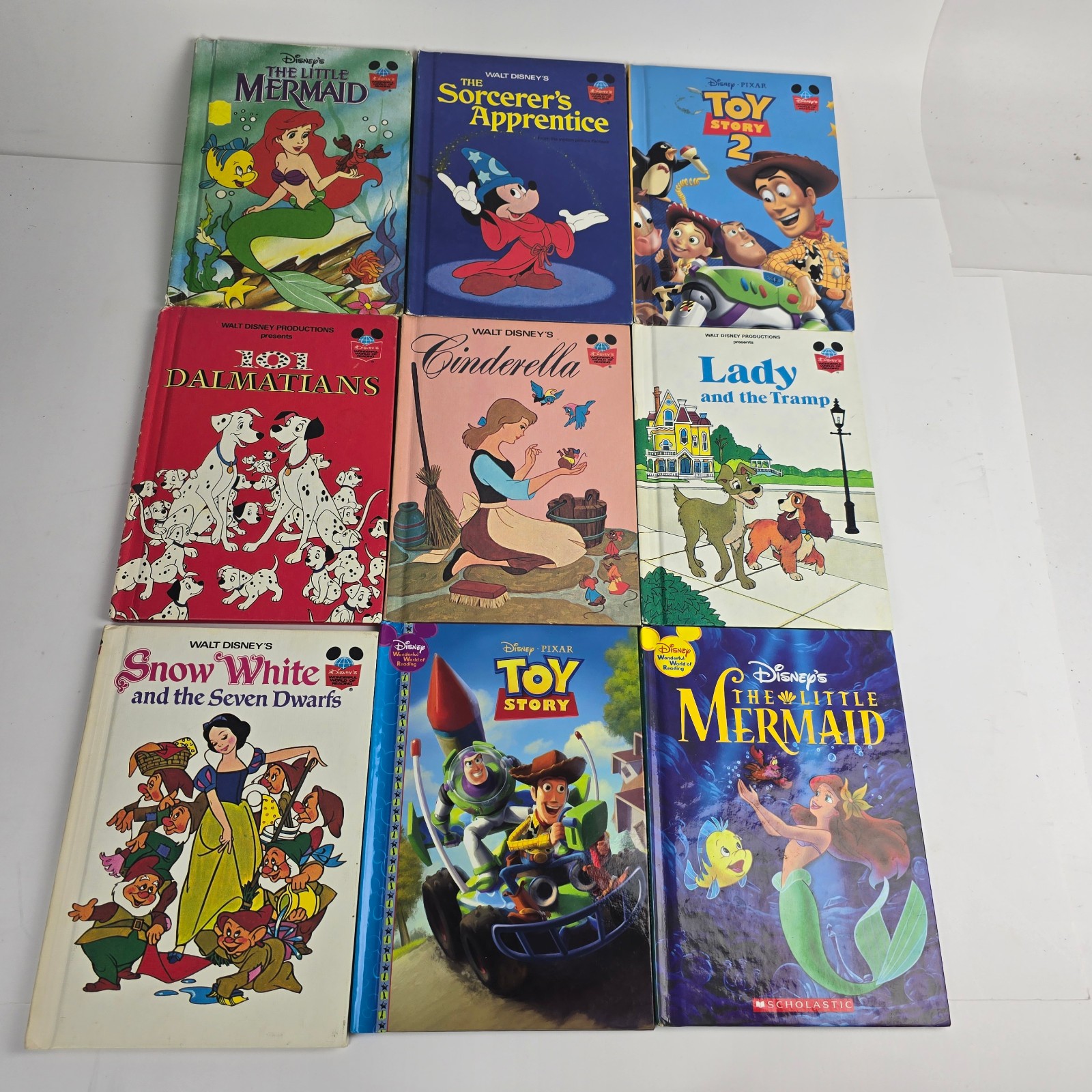 Vintage Disney’s Wonderful World of Reading Lot of 9 Hardcover Books 70s 80s