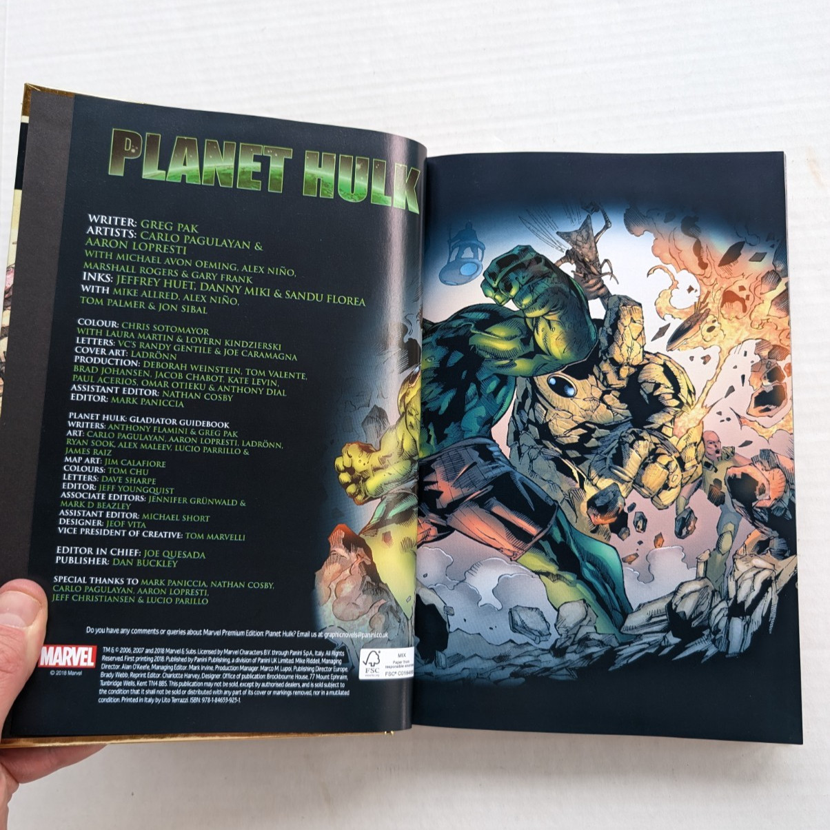 READ Planet Hulk Hardcover Marvel Premium Edition RARE First Printing 2018