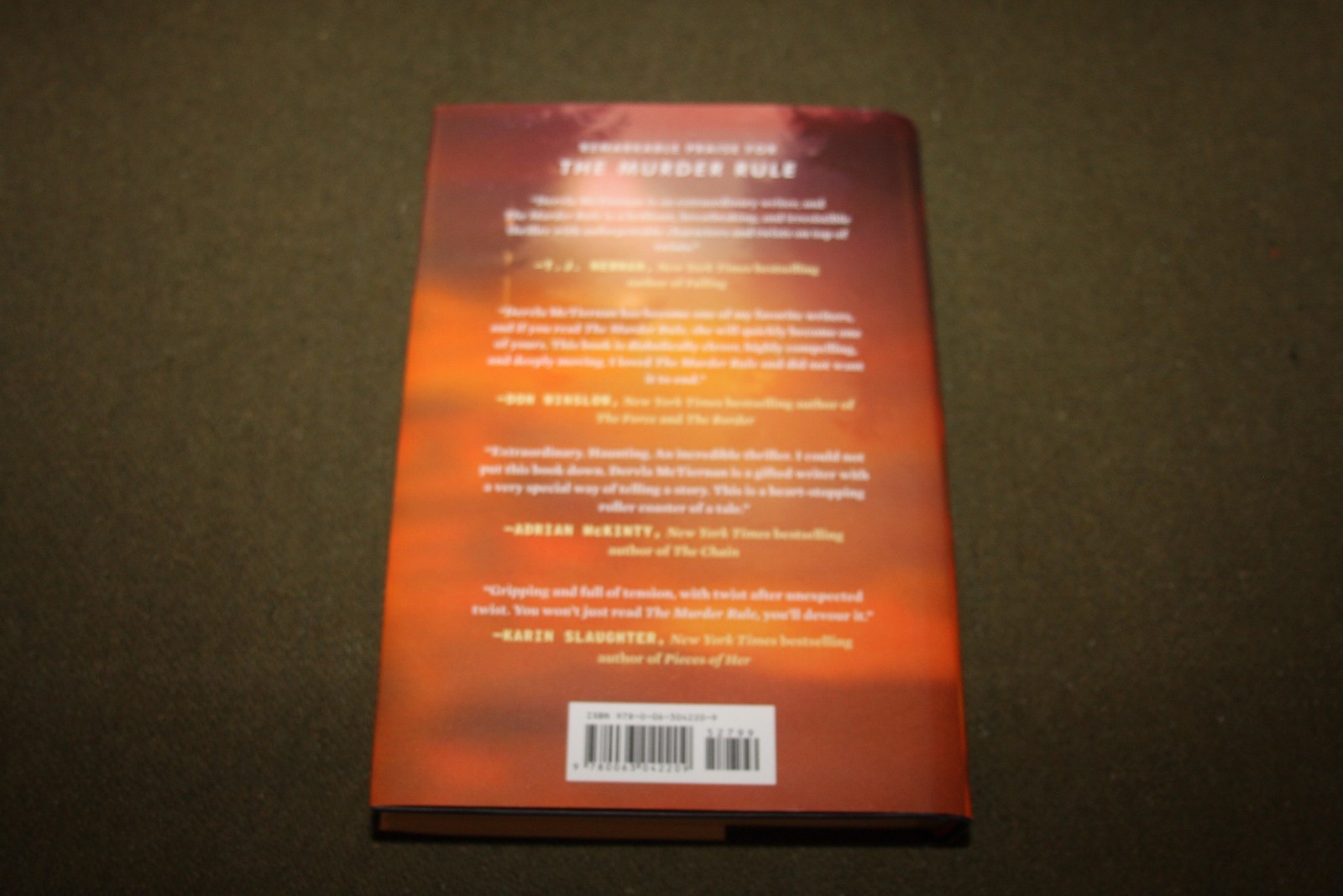 The Murder Rule by Dervla McTiernan 2022 HC 1st Edition/1st Printing