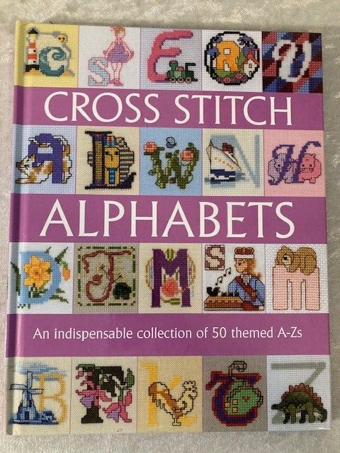 Cross Stitch Alphabets Book 50 Themed A-Z’s 106 Pages Hardcover VGUC