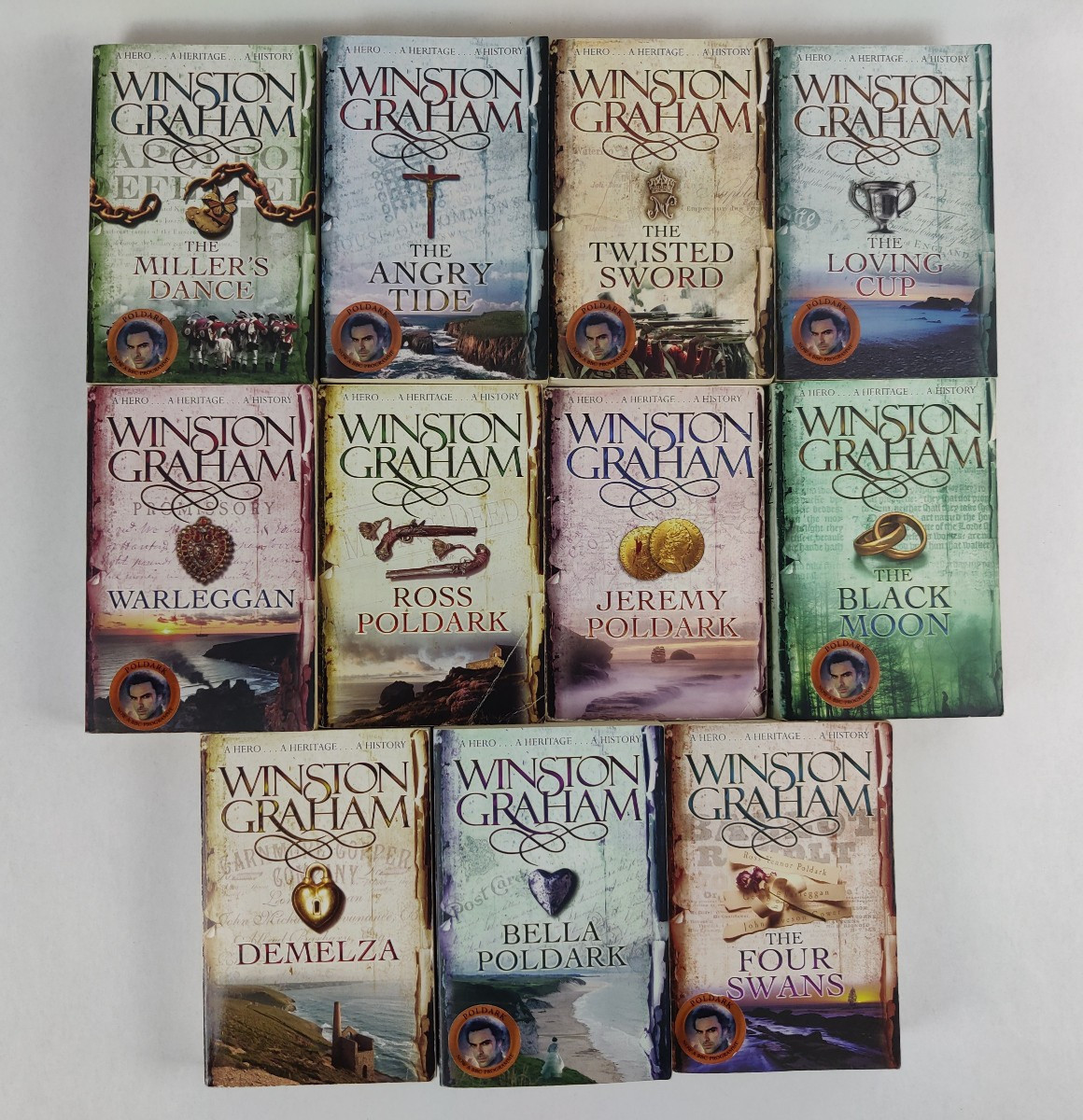Winston Graham POLDARK Series Lot of 11 Paperback Books