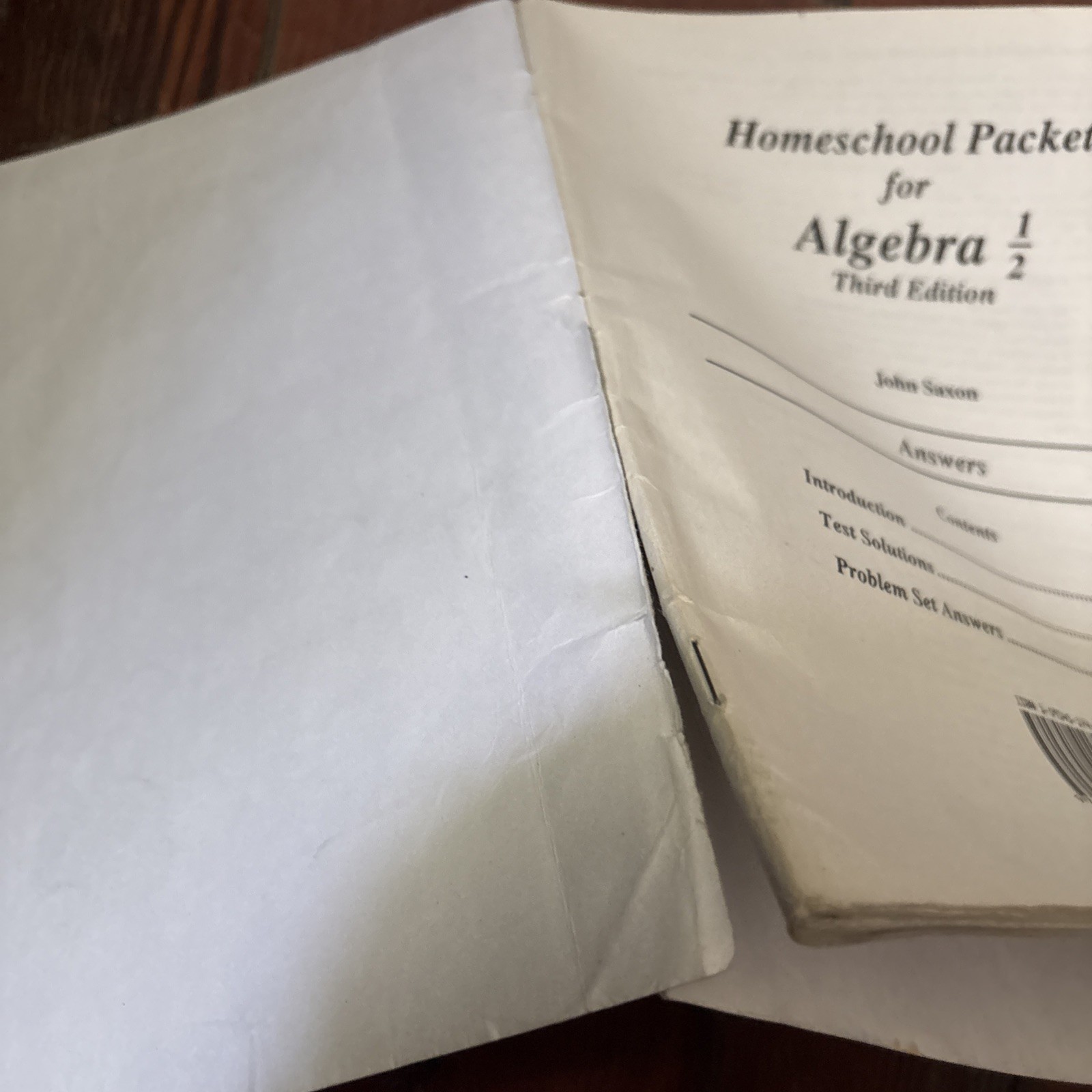 Saxon Math Algebra 1/2: An Incremental Development Homeschool Packet