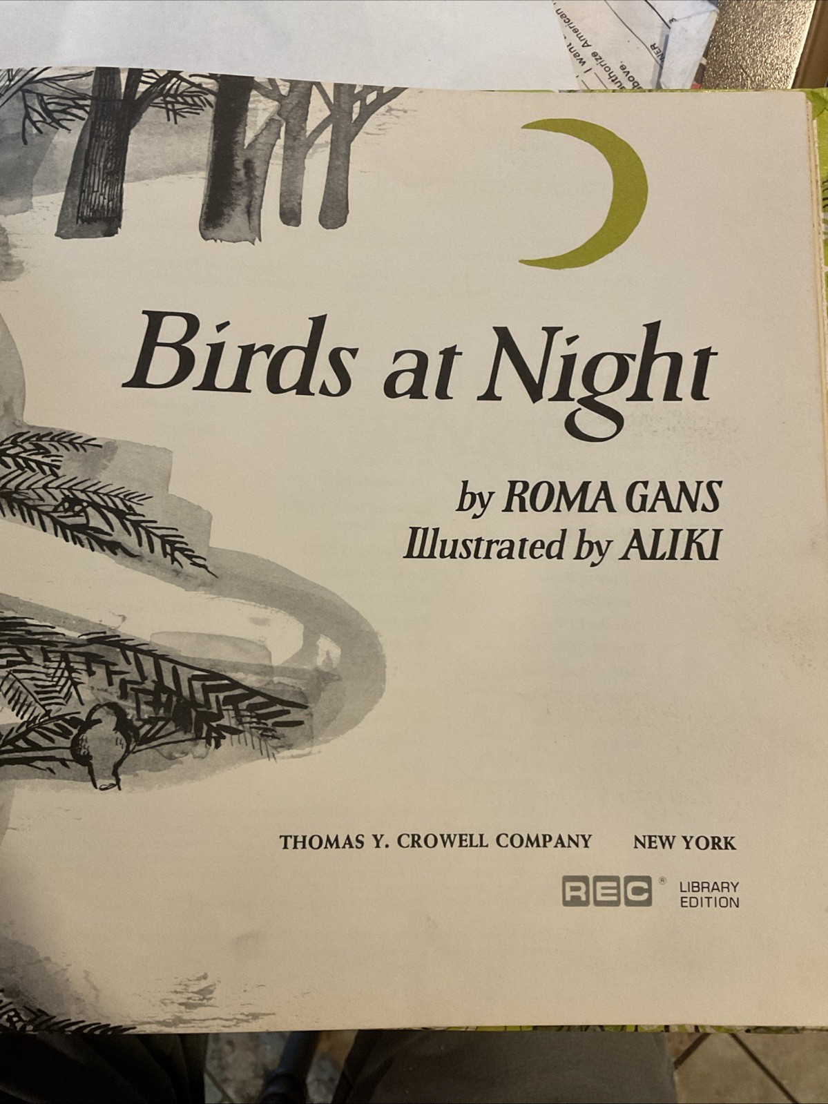 Birds at Night Vintage 1968 Children’s Science Book by Roma Gans Illustrated