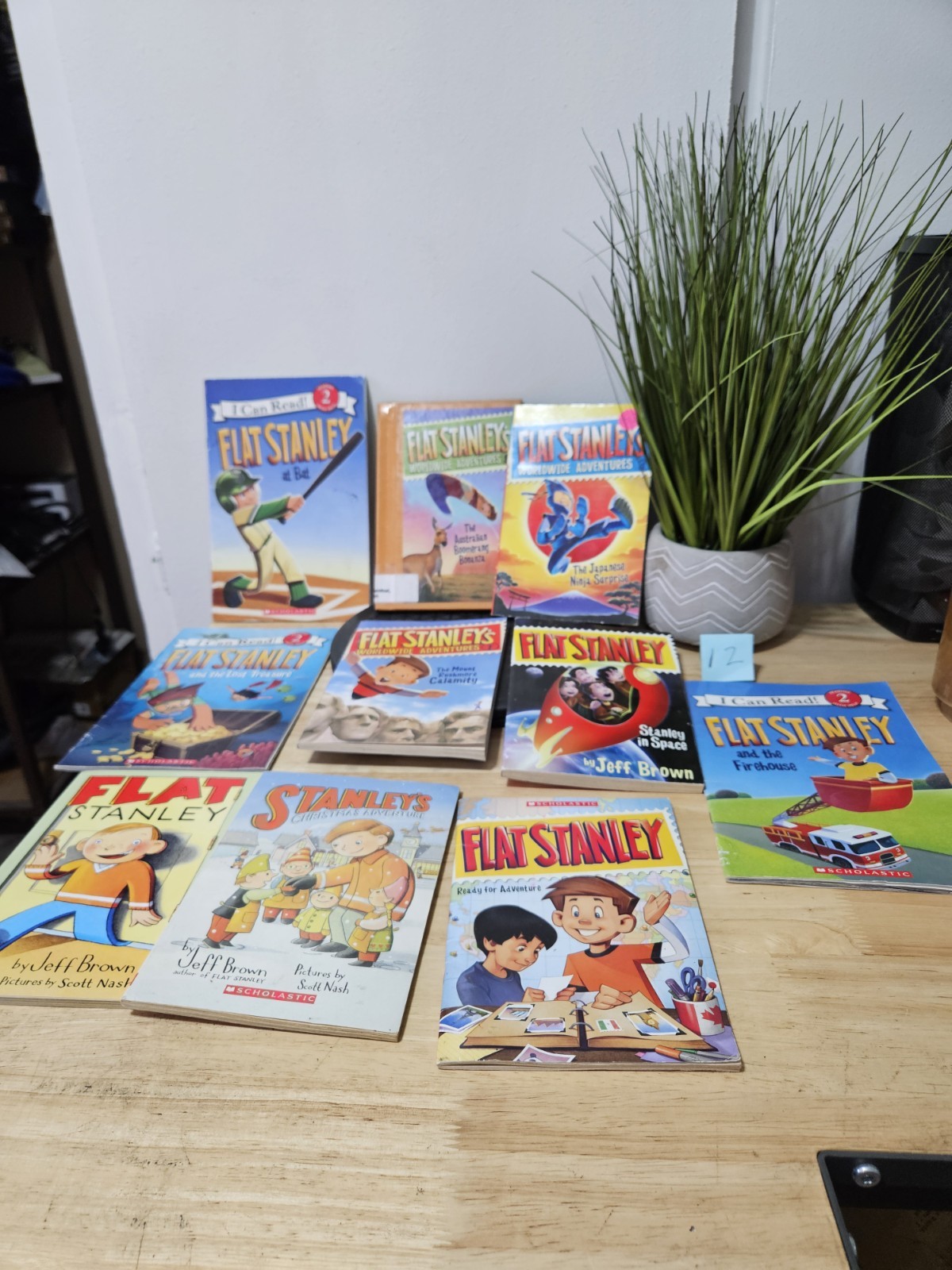Lot Of 10 Flat Stanley Paperback Books TITLES SEEN by Jeff Brown