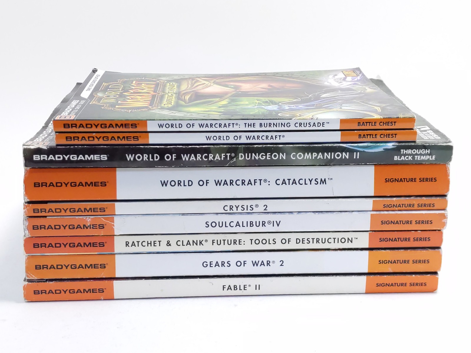 Lot Of 9 BradyGames Strategy Guide World of Warcraft, Crysis, Soulcalibur