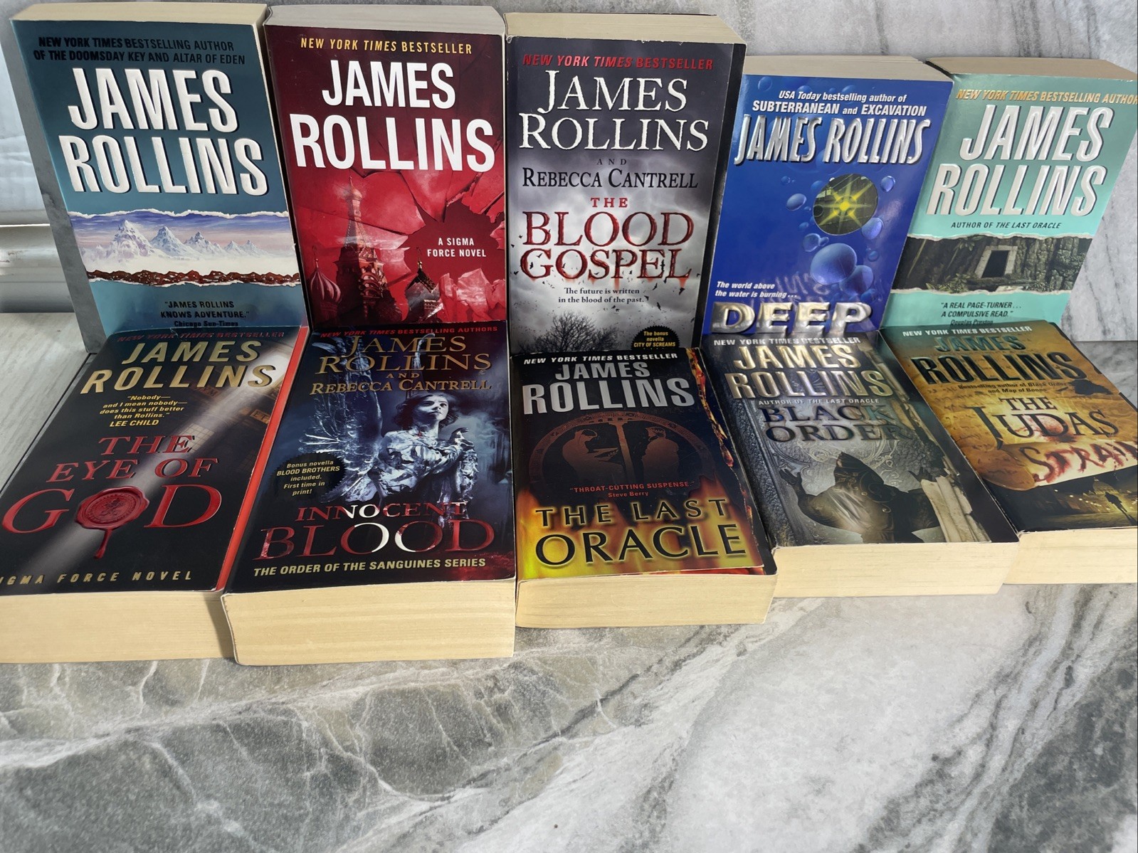 10 Books James Rollins Thriller PBK Deep Fathom Excavation Blood Gospel
