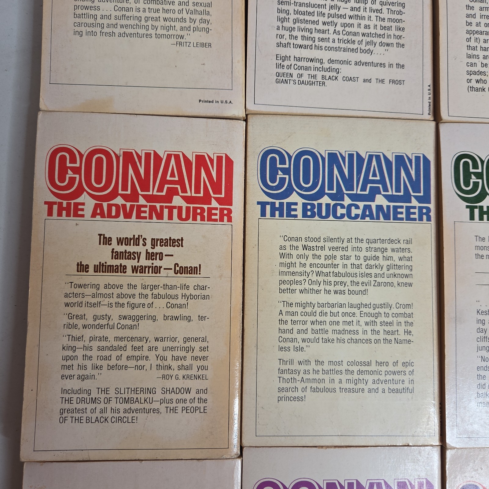 Conan Complete Main Series Robert E. Howard Ace Books Vintage Paperback Set 1-12