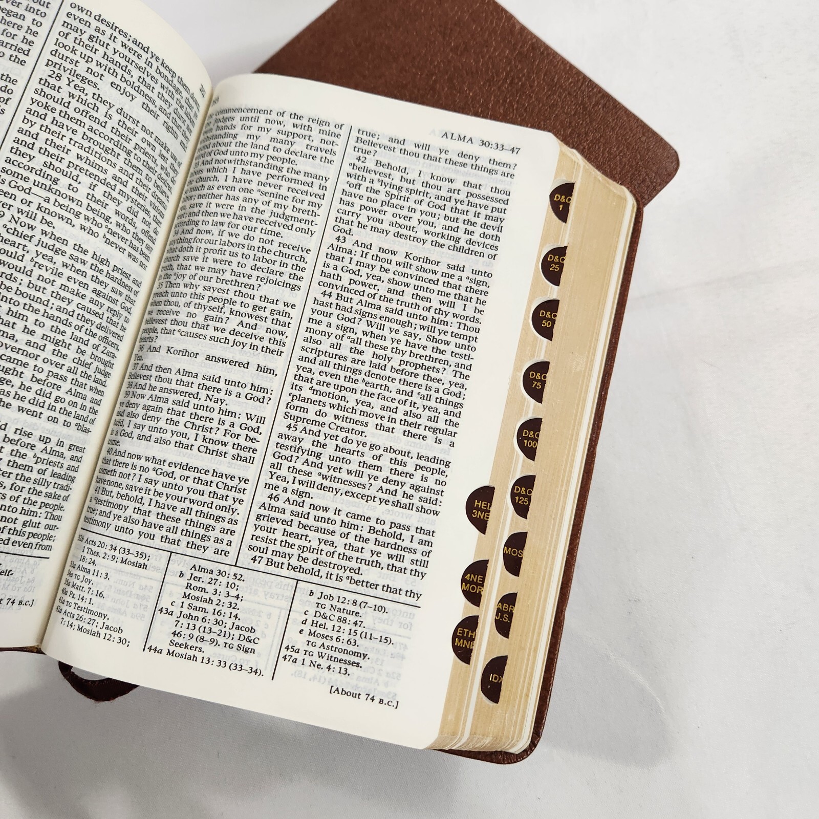 Brown Scripture Set Holy Bible Book of Mormon LDS Triple Combo Standard
