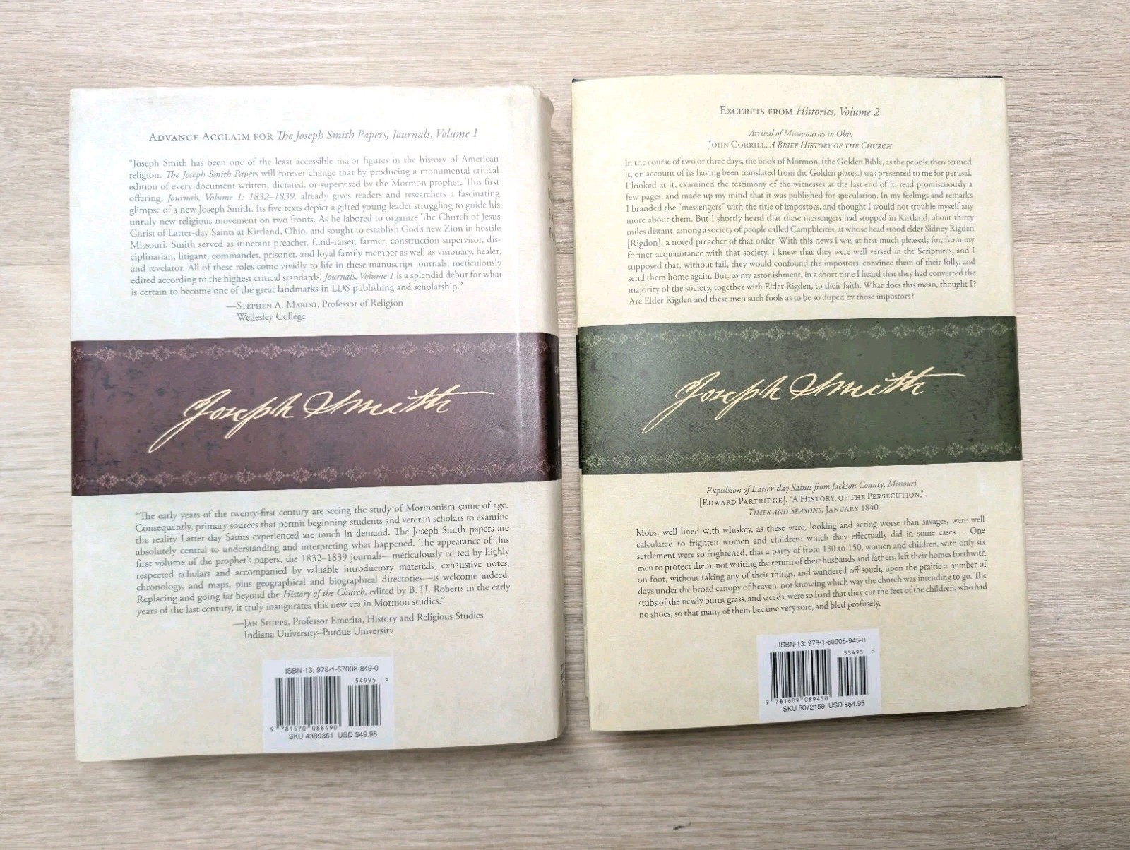 The Joseph Smith Papers HC Set-Journals, Histories Vols 1 & 2 Mormon LDS VG