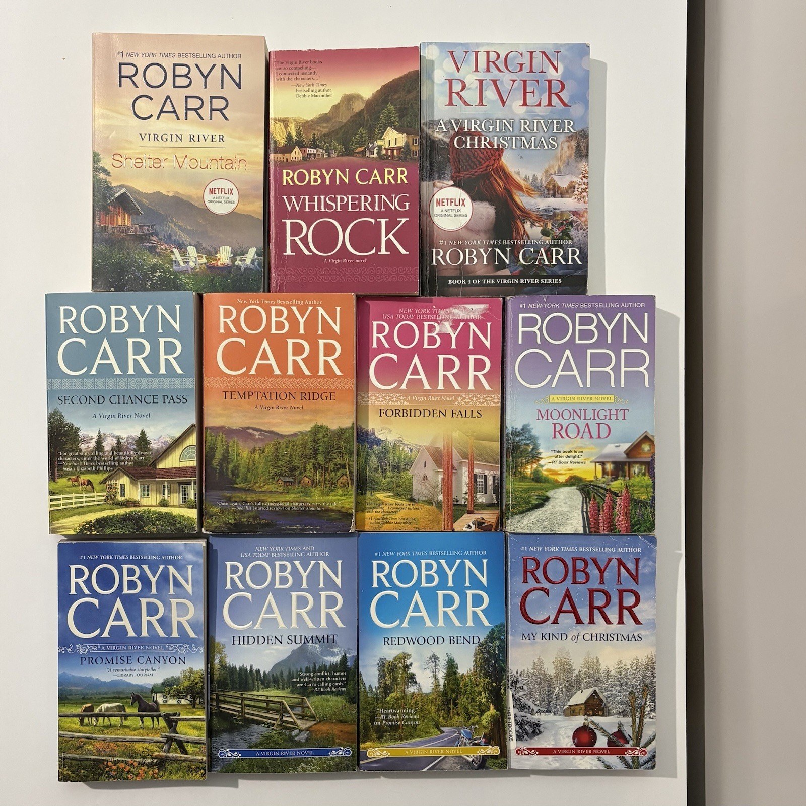 Robyn Carr VIRGIN RIVER Paperback Book Lot of 12 Whispering Rock, Christmas…