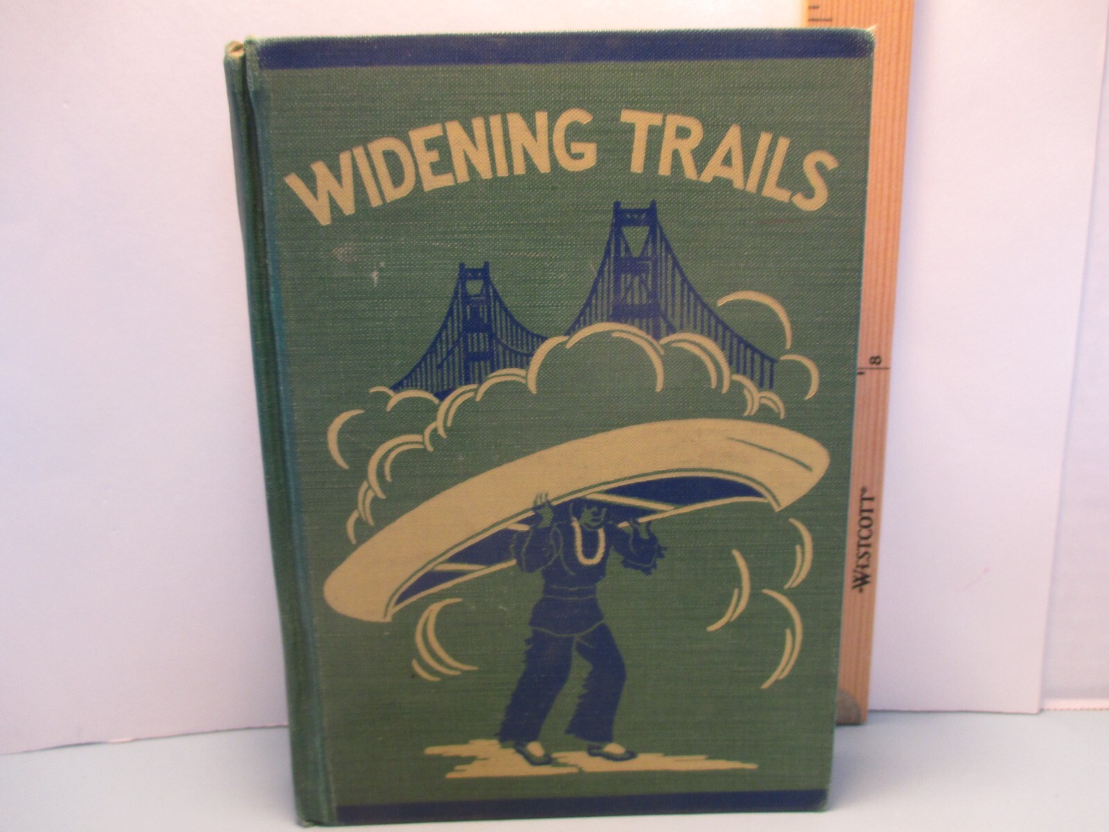 vintage children’s reader WIDENING TRAILS Lyons & Carnahan textbook 1940 hc