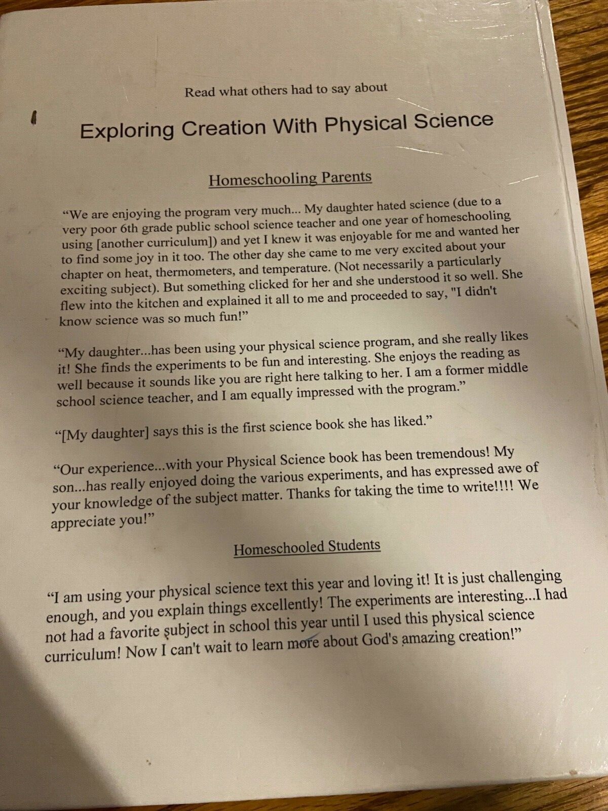 Exploring Creation With Physical Science by Dr. Jay L. Wile