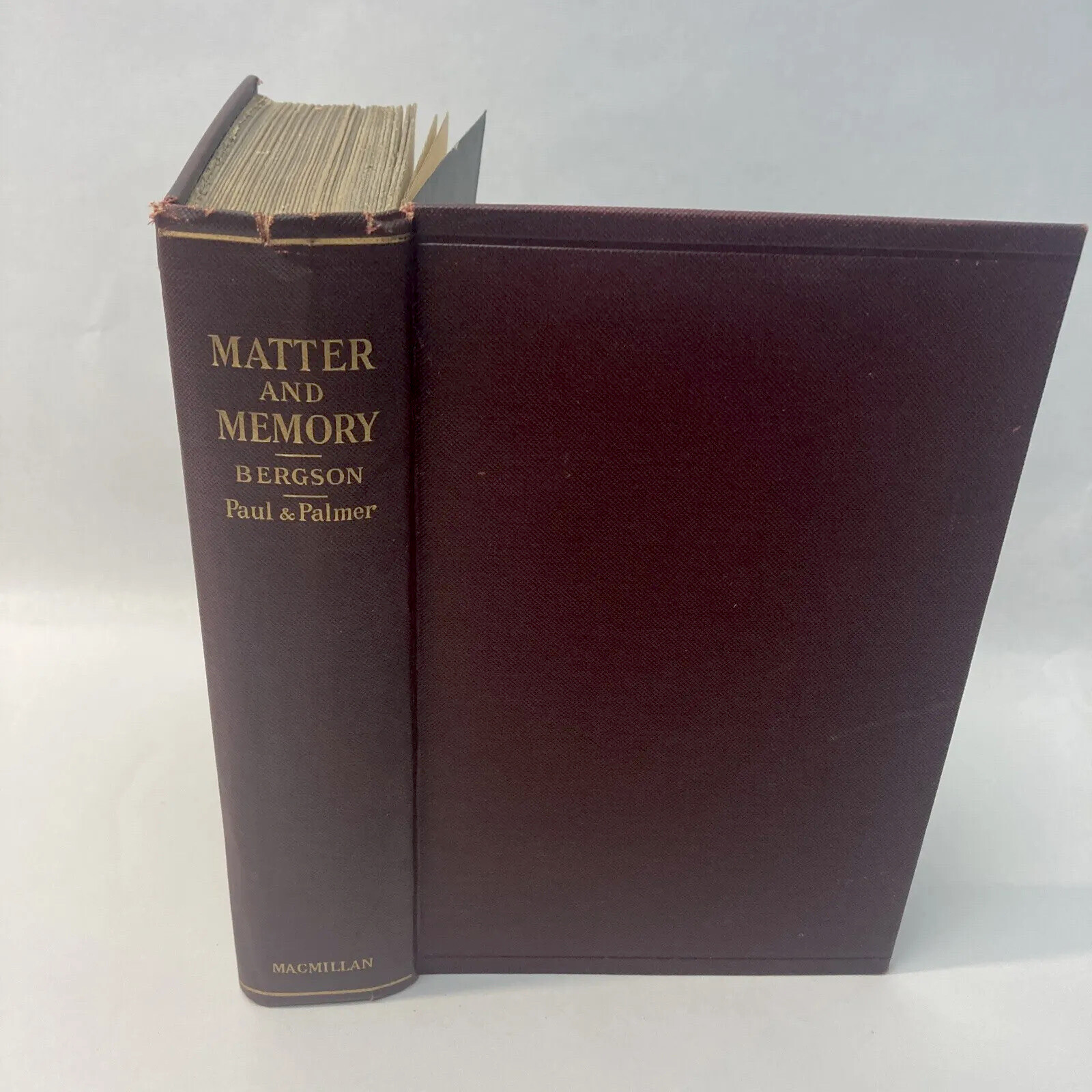 Matter and Memory Henri Bergson 1912 Reissue George Allen & Co.