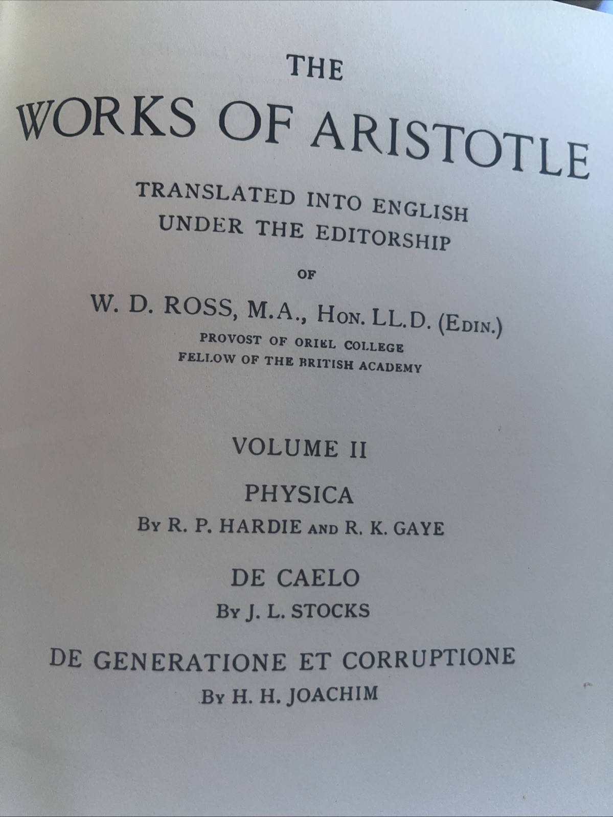 Works Of Aristotle Volume 2
