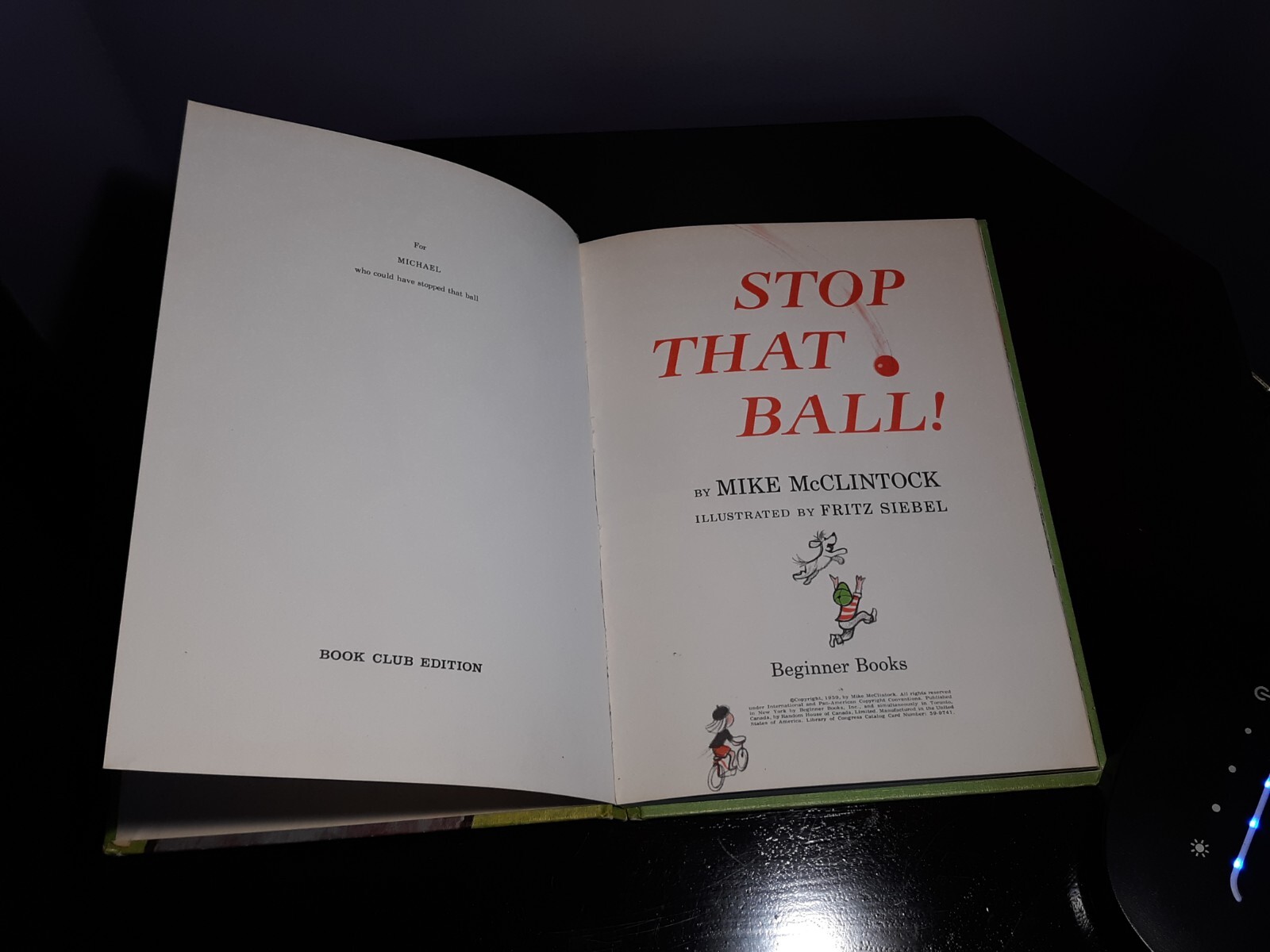 ’59 Stop That Ball Dr Seuss Beginner Books Mike McClintock Illustrated by Siebel