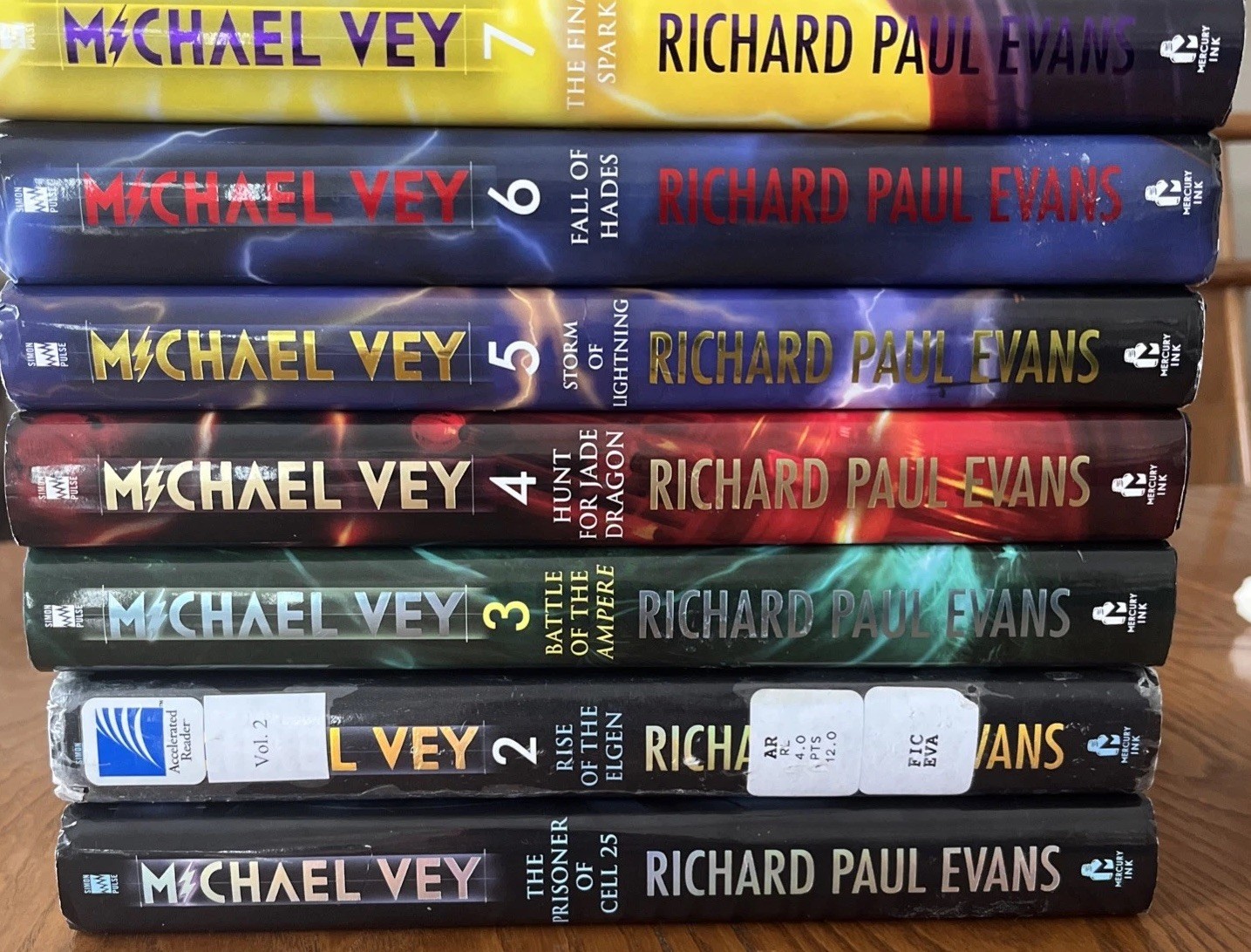 Richard Paul Evans Michael Vey Series #1-7 FE FP like new exc 2 (library book)