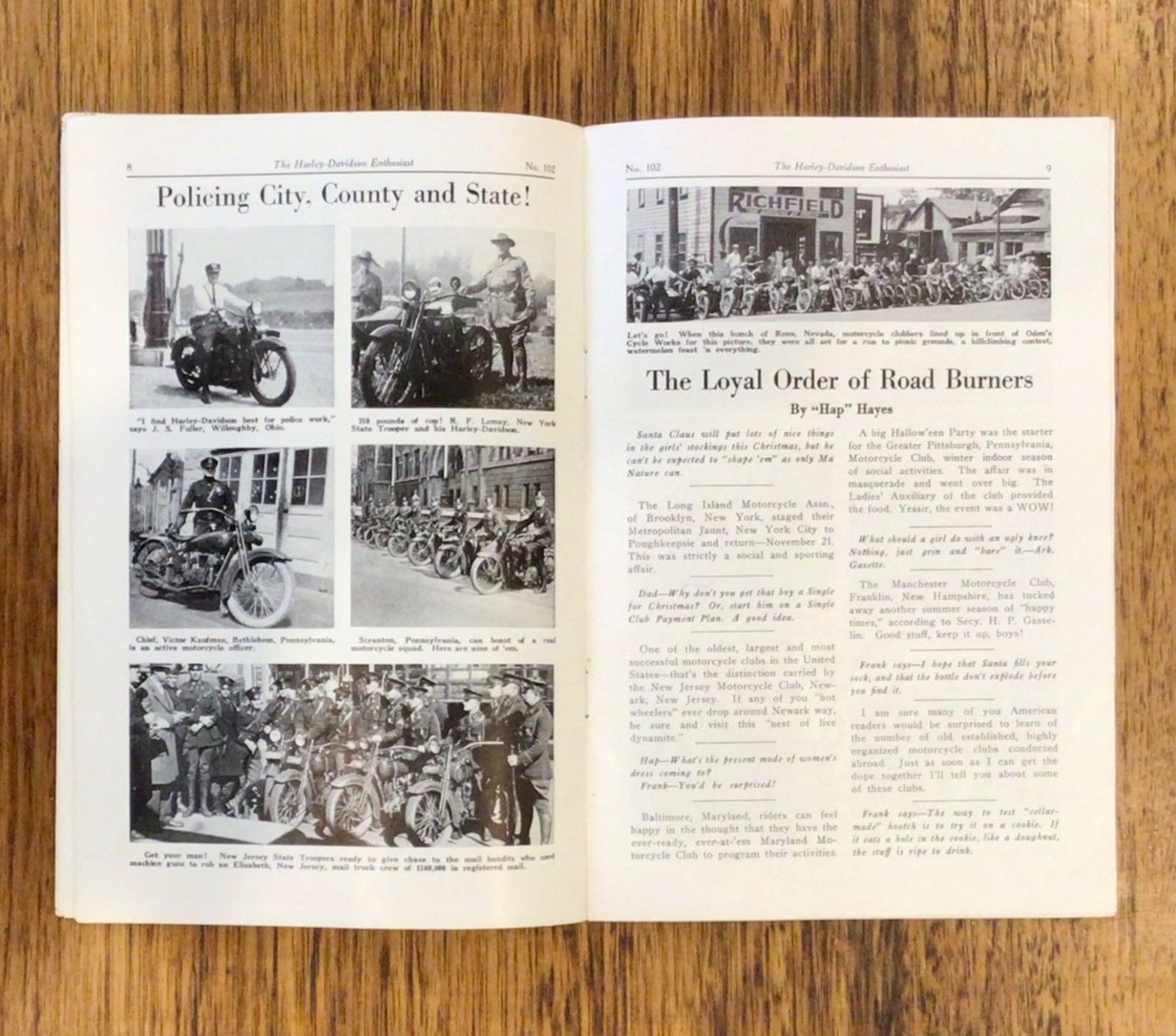 RARE: (1926-1931) ‘THE HARLEY-DAVIDSON Enthusiast”. 4 x Motorcycle Magazines