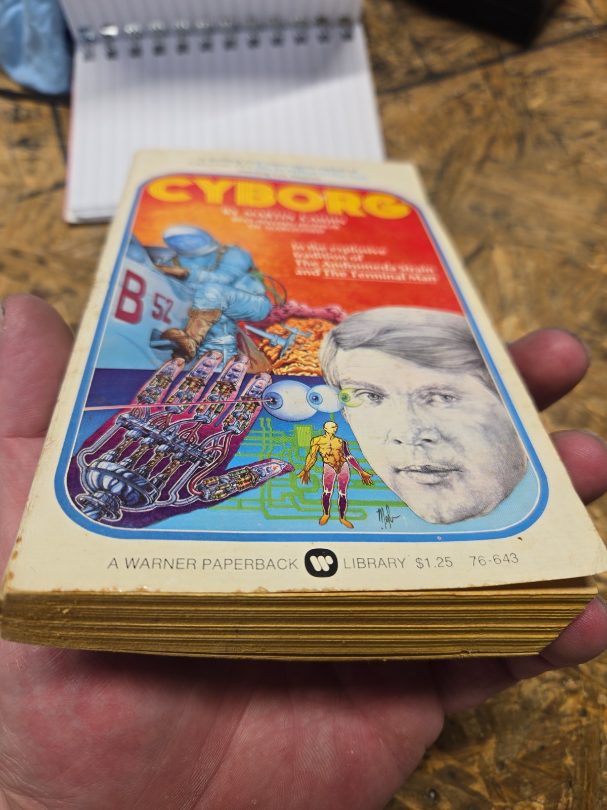 Cyborg by Martin Caidin 2nd Print 1974 USA Warner, Six Million Dollar Man READ