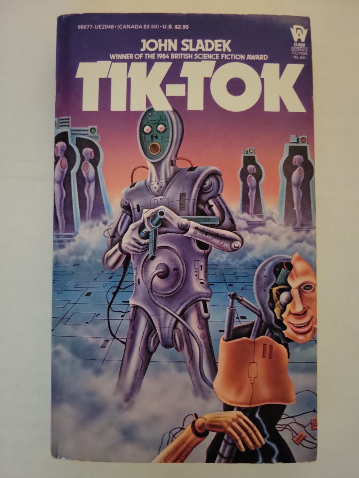Tik-Tok by John Sladek. 1983 Daw 1st Print. Dark Comedy Sci-fi Paperback