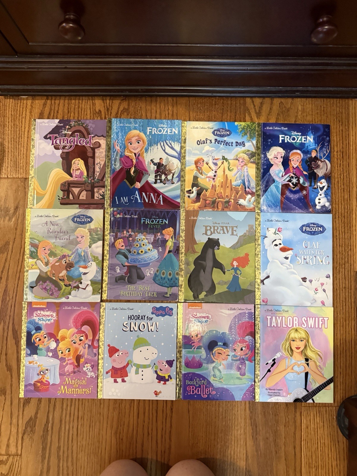 Lot Of 12 Golden Books Featuring Frozen, Rapunzel, Brave & More Gently Pre Loved