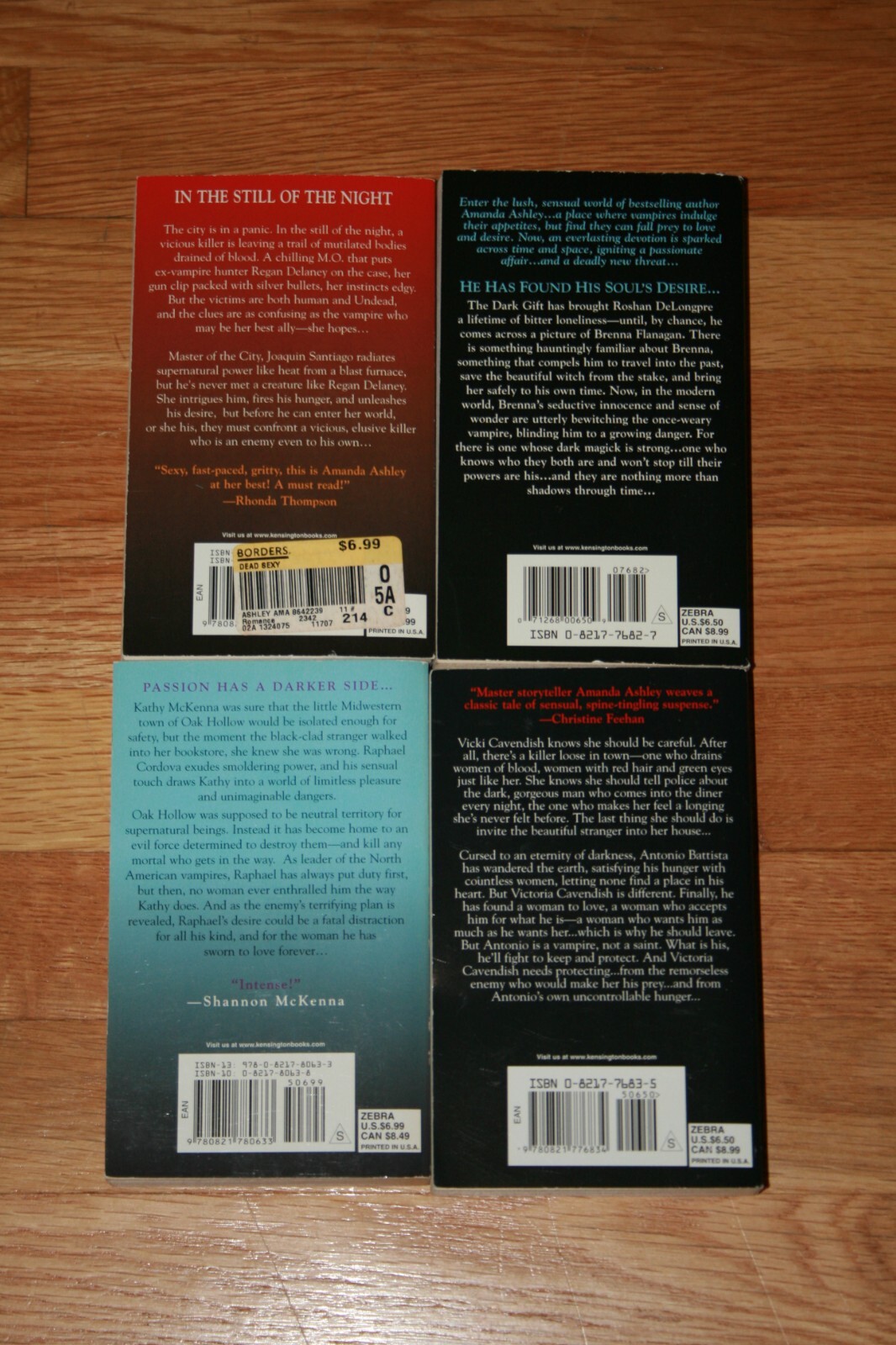 Lot 4 books Amanda Ashley Dead Sexy Nights Kiss Desire after Dark Night’s Master