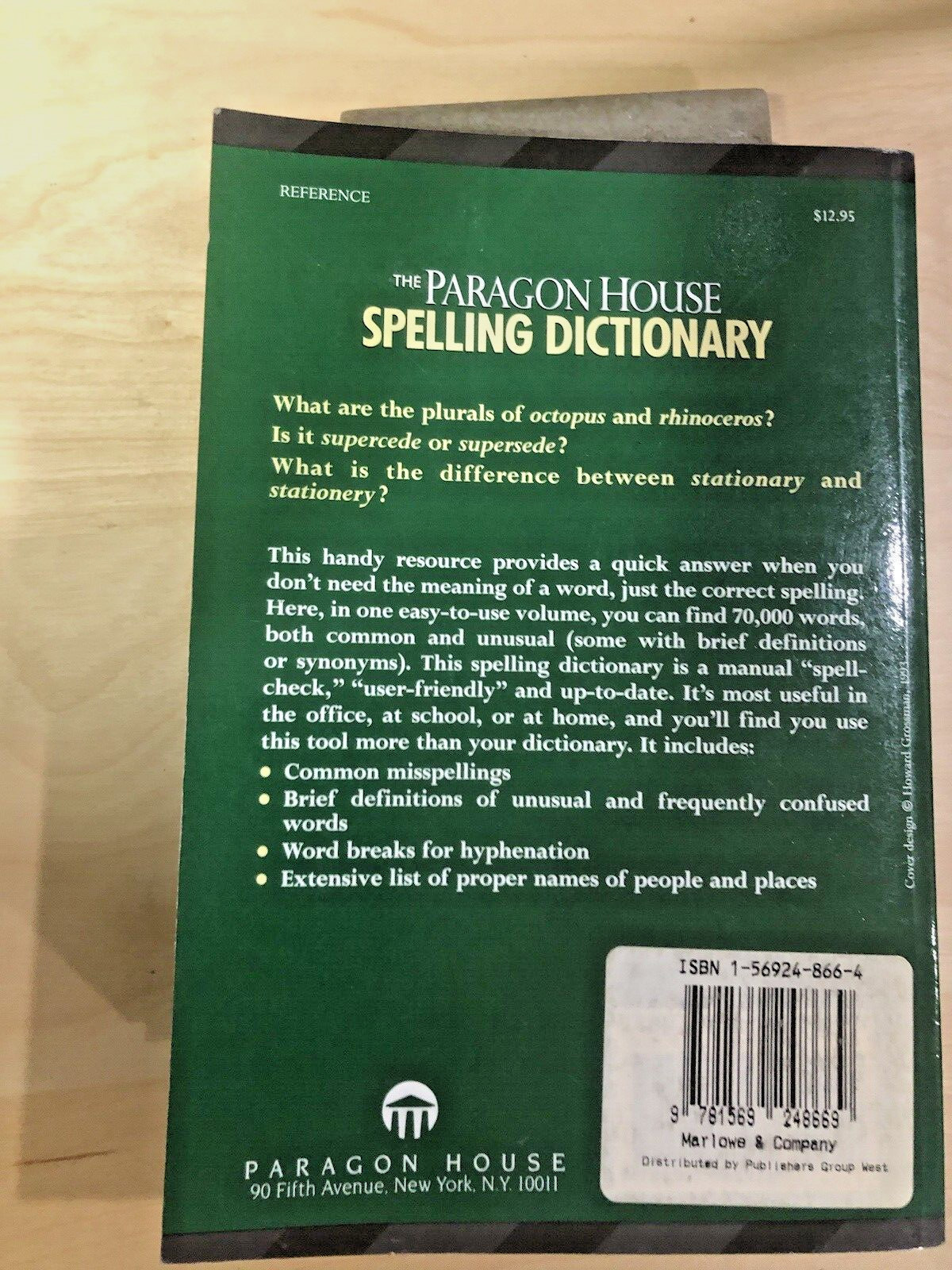 Paragon House Spelling Dictionary