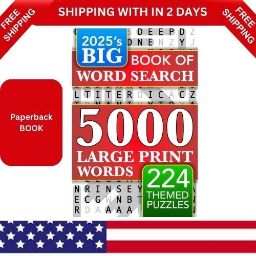 Big Book of Large Print Word Search Puzzles: 5000 Words 224 Themed Puzzles