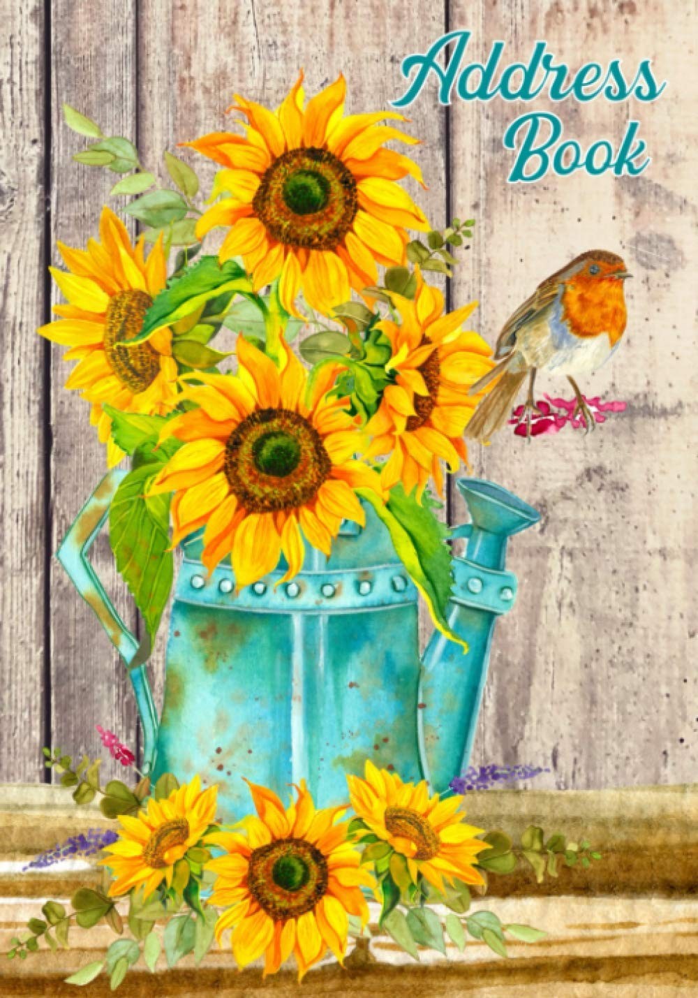 Address Book: Large Print Floral Address and Phone Number Logbook with Alpha…