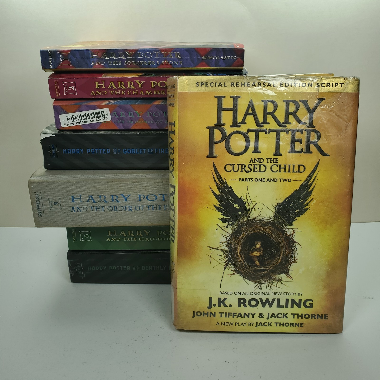 Harry Potter Complete Series 1-7 J.K. Rowling PB & HC Set Lot The Cursed Child