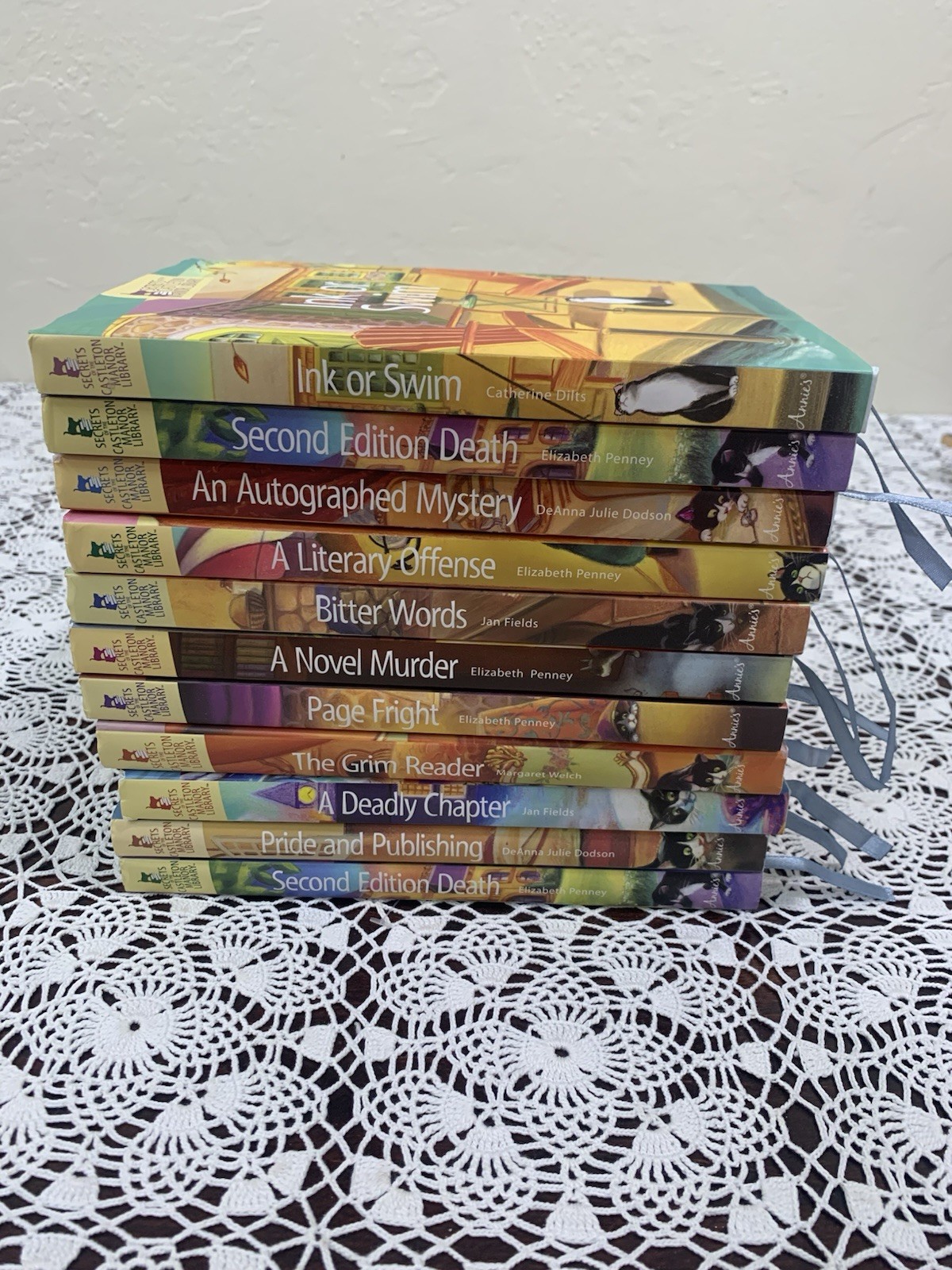 Lot of 10 Secrets of the Castleton Manor Library Hardcover Books Fiction Bundle